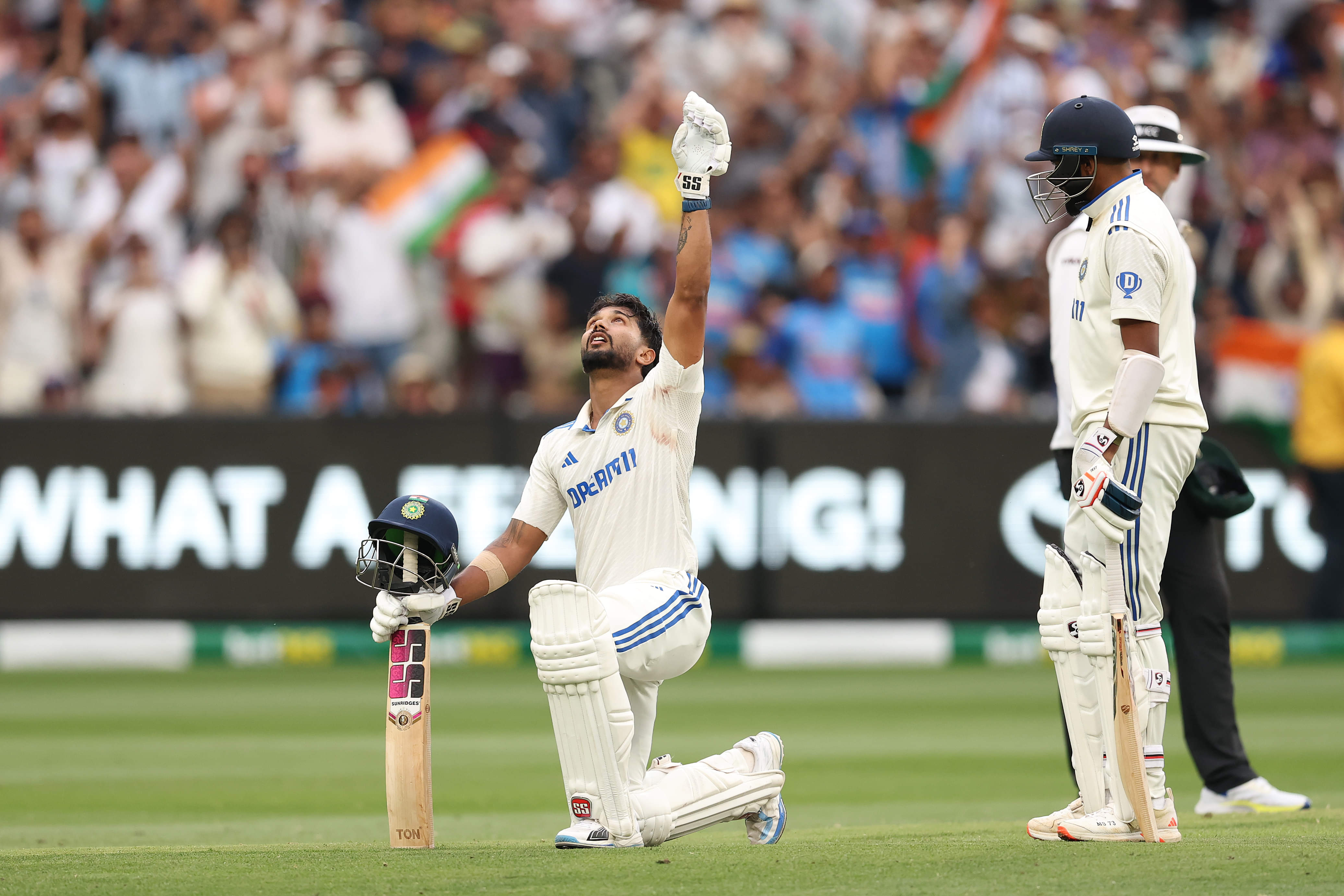 Nitish Kumar Reddy brings up his maiden international century at the Melbourne Cricket Ground during Boxing Day Test against Australia