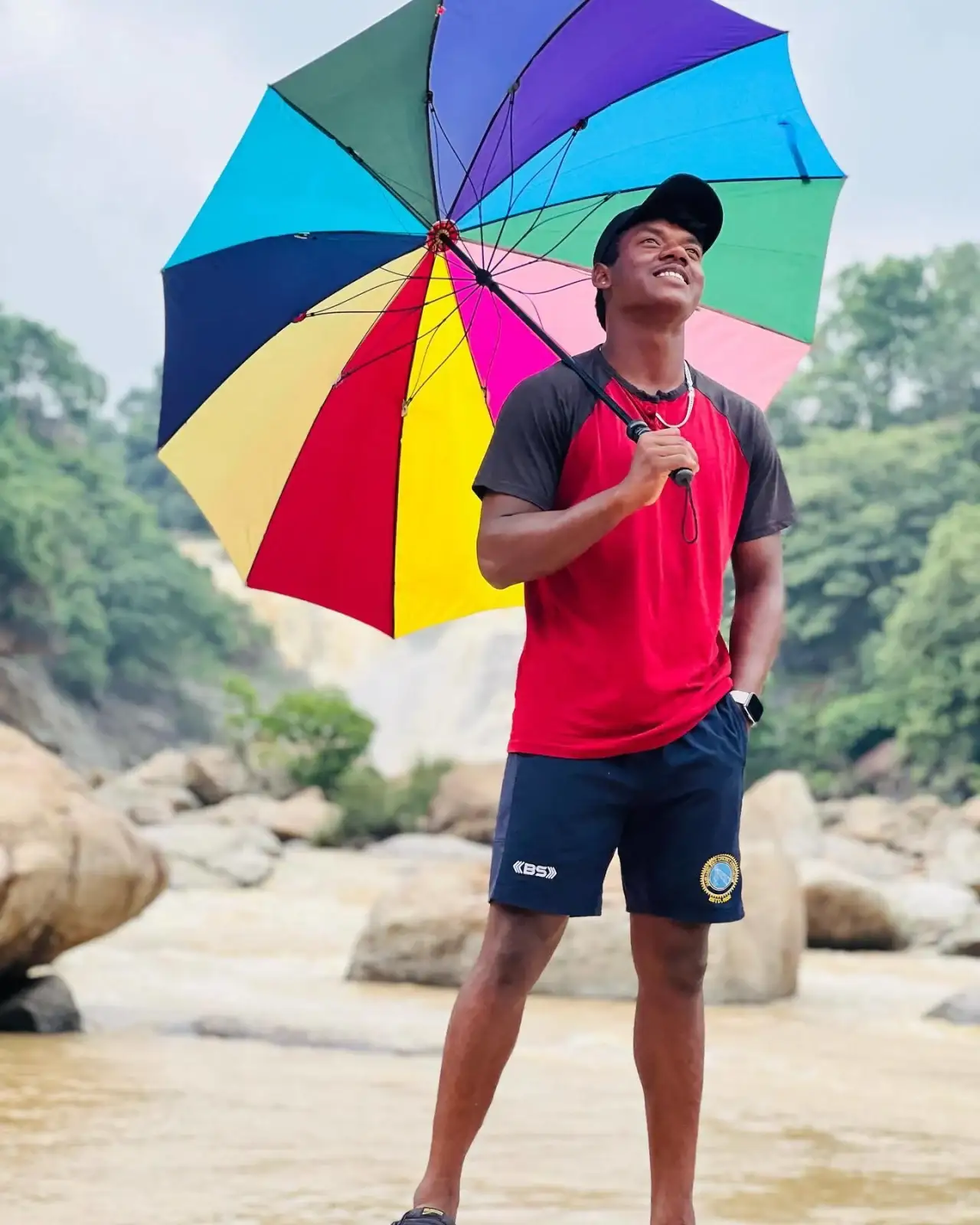 Robin Minz enjoying his time off the cricket field