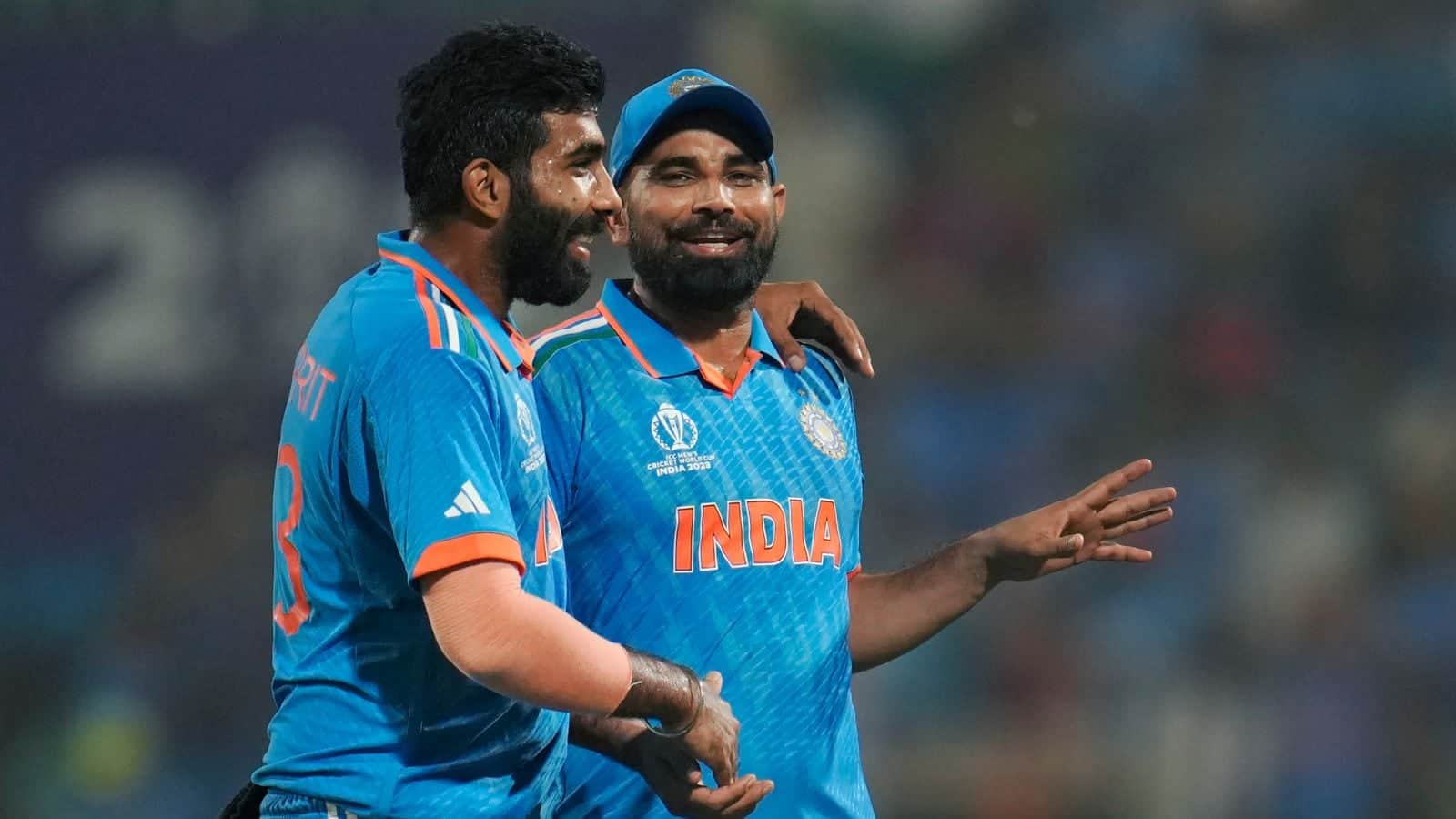 Bumrah and Shami together at the ICC ODI World Cup 2023