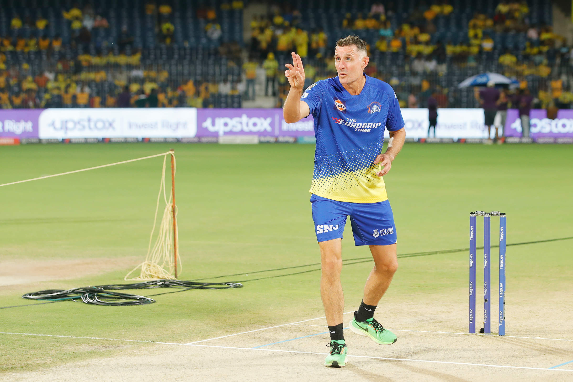 Michael Hussey with Chennai Super Kings in IPL 2024