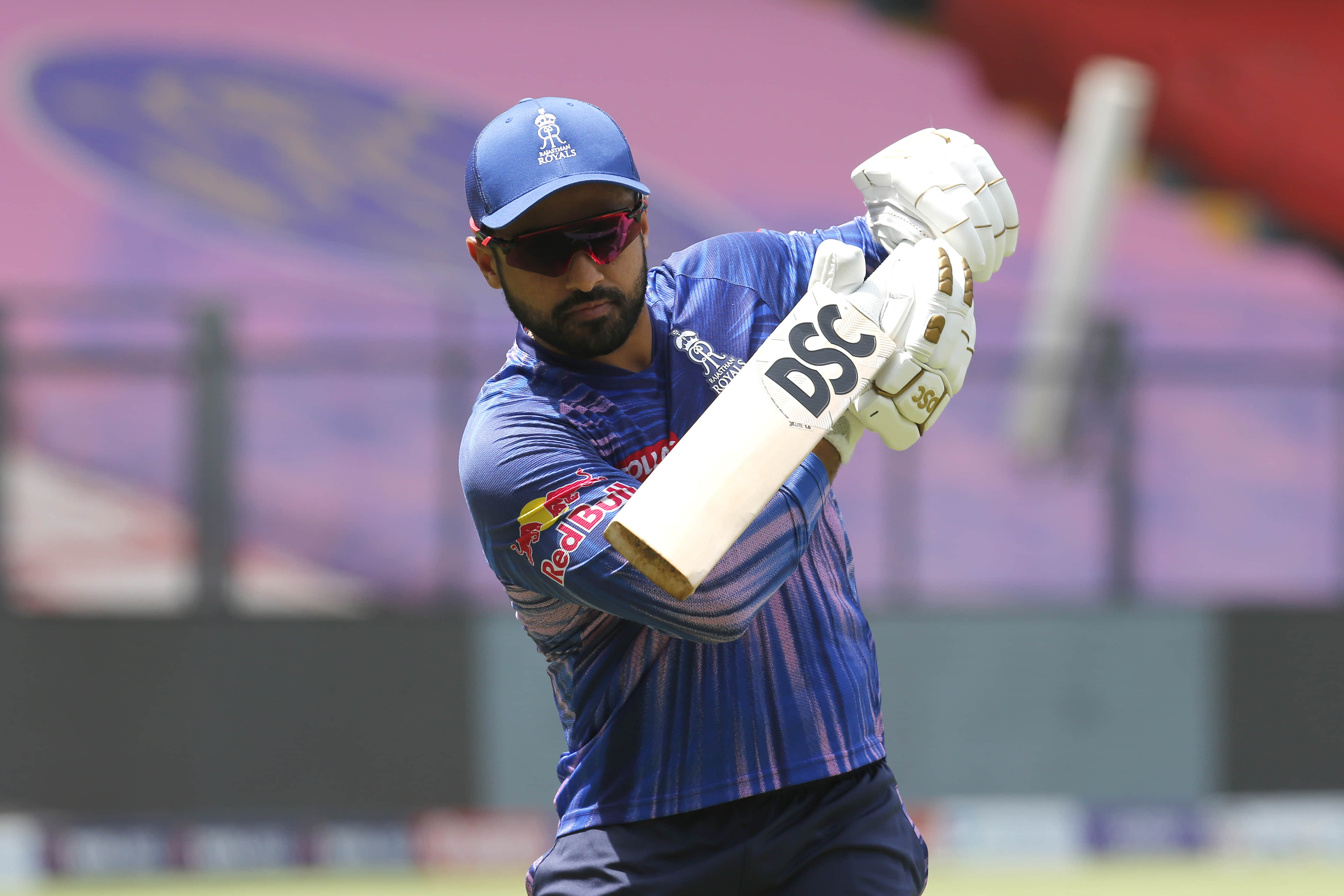 India's Karun Nair practices during Indian Premier League IPL