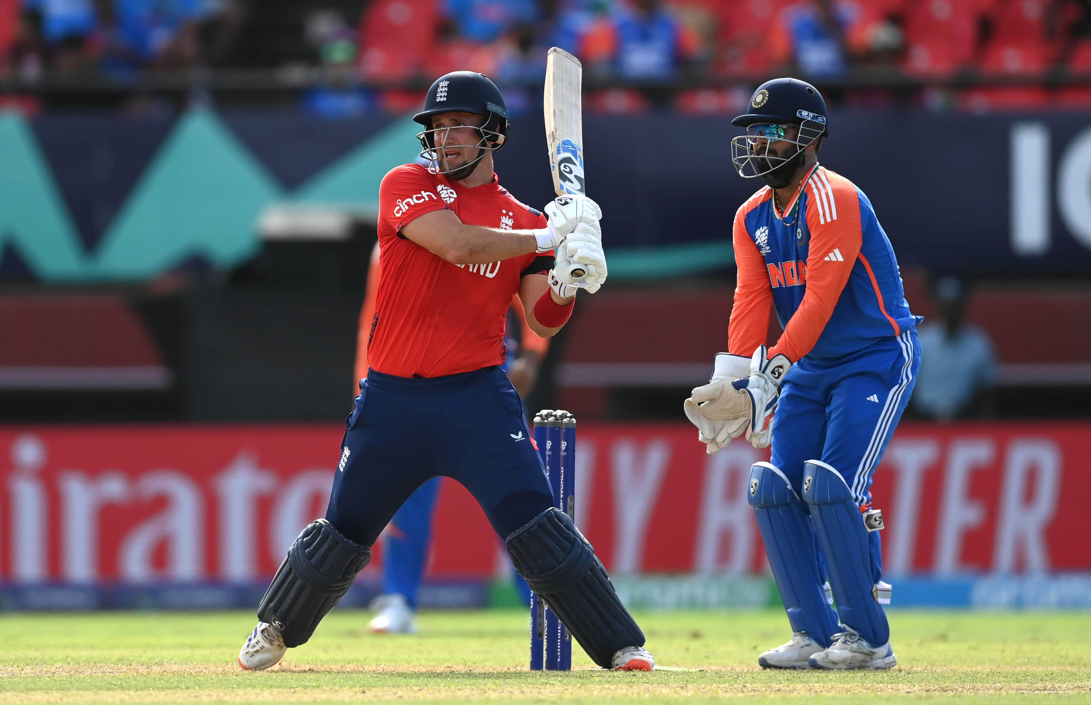 Liam Livingstone batting against India