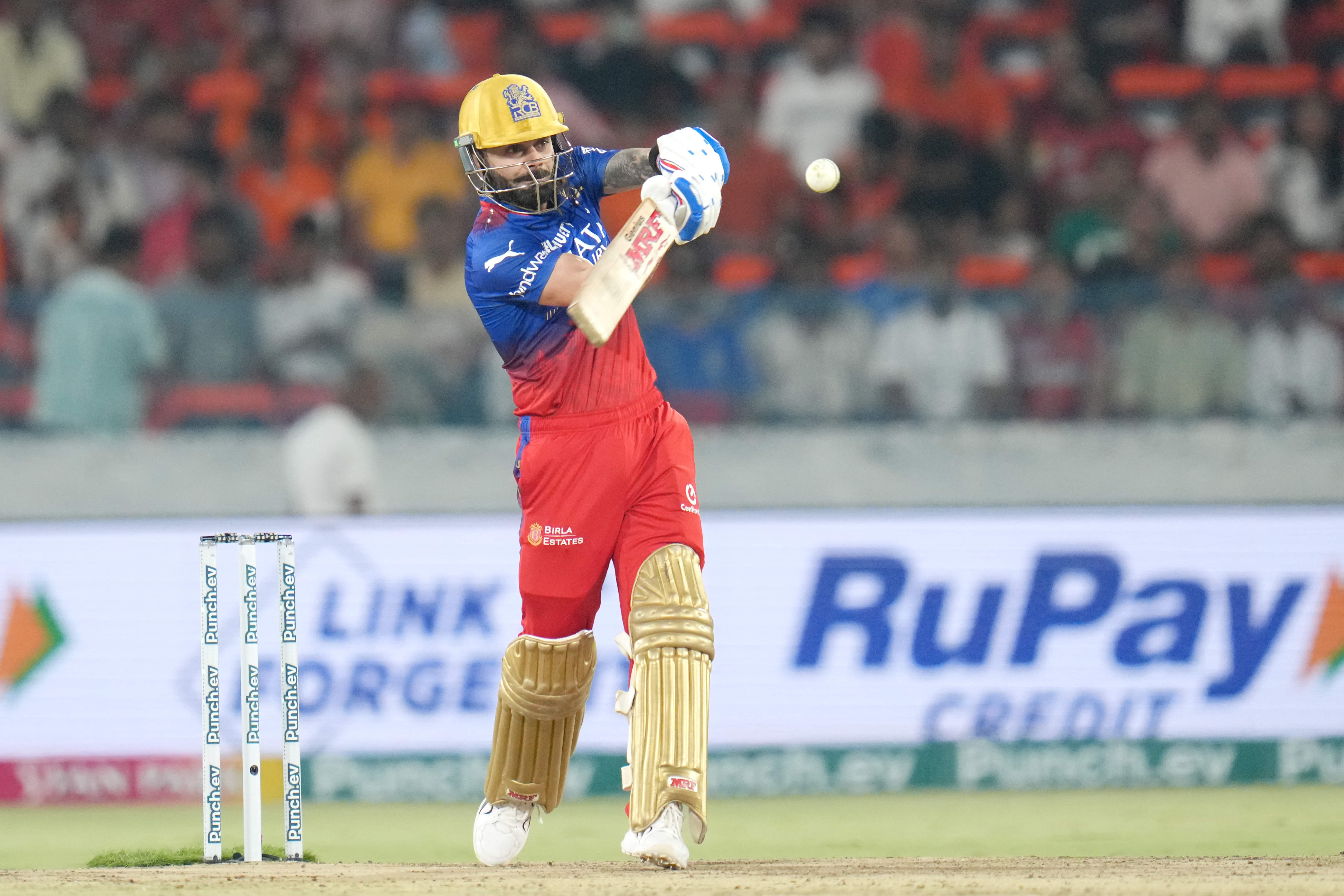 Royal Challengers Bengaluru (RCB) Virat Kohli plays a shot