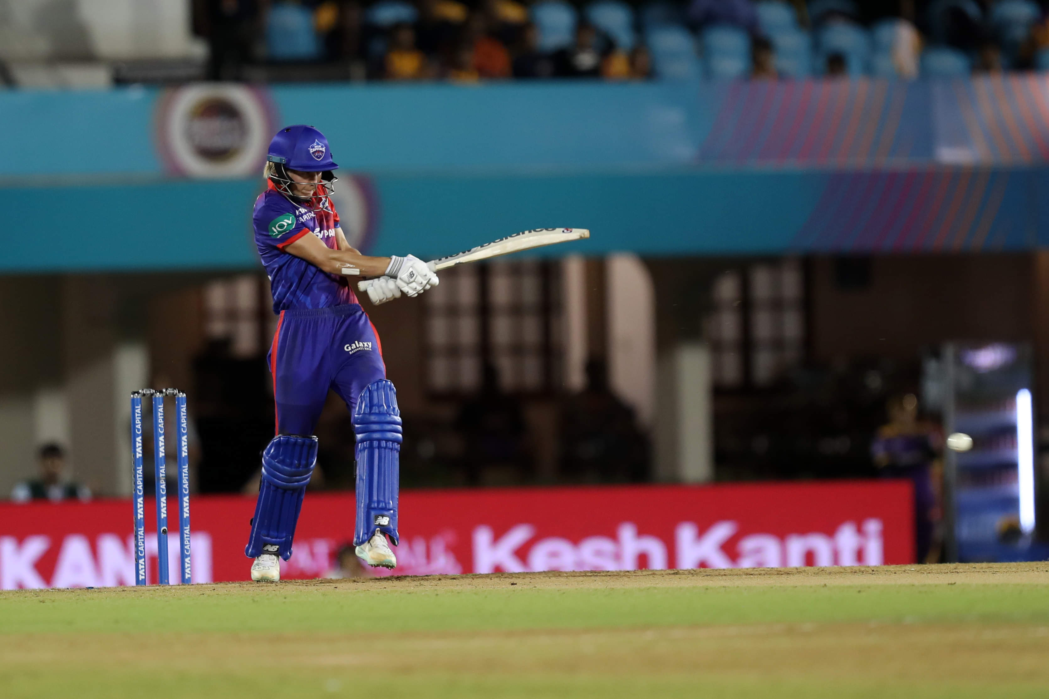 Delhi Capitals (DC) captain Meg Lanning plays a shot