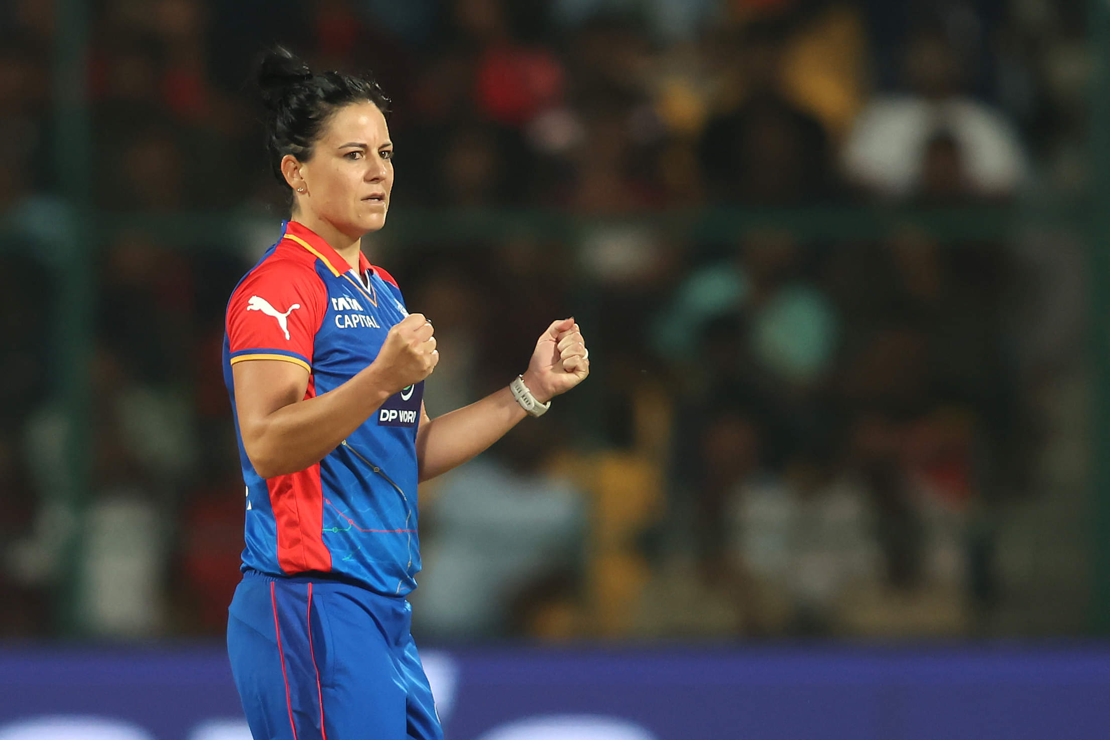 DC's all-rounder Marizanne Kapp in action during WPL 2024