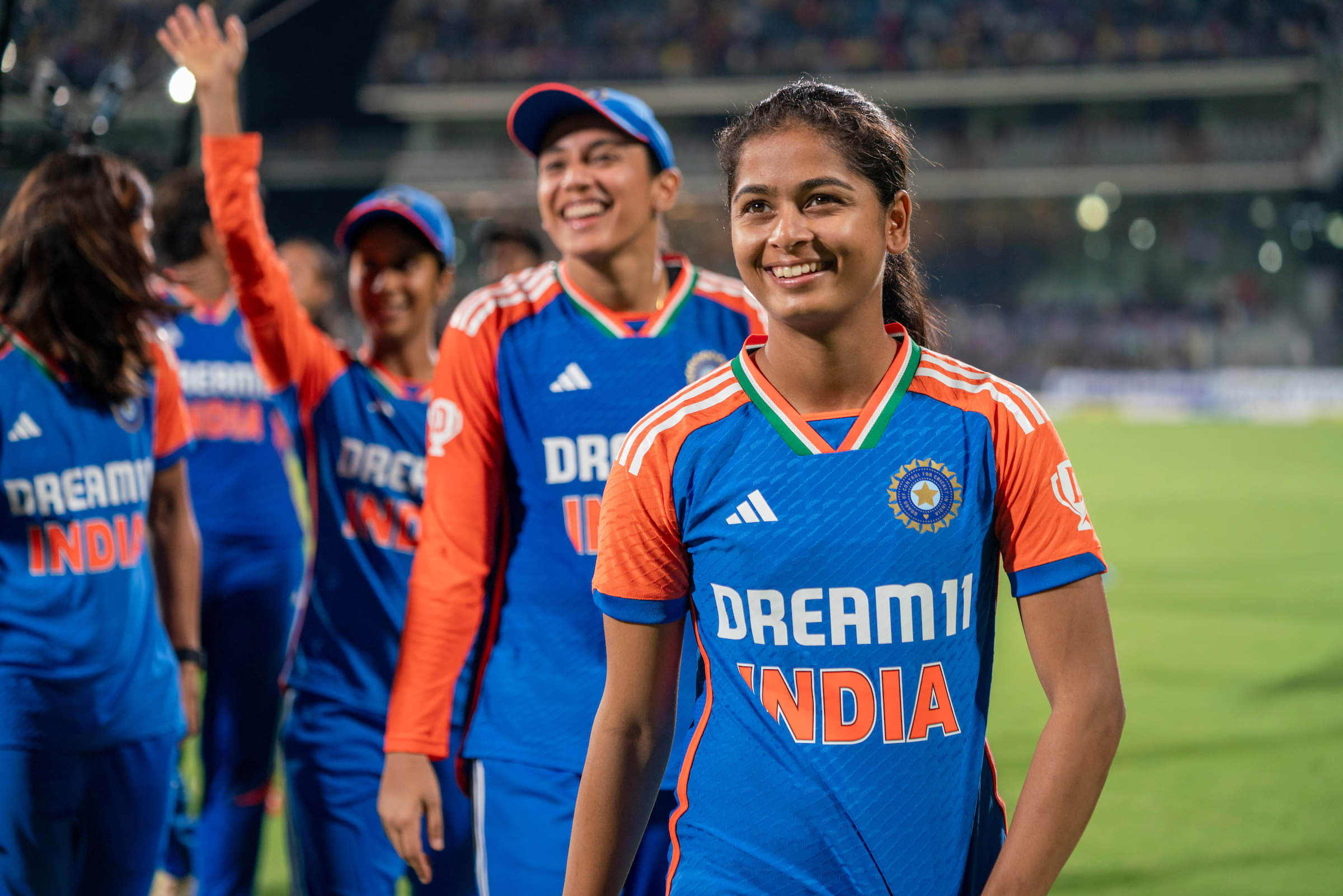 Shreyanka Patil during the T20 World Cup 2024