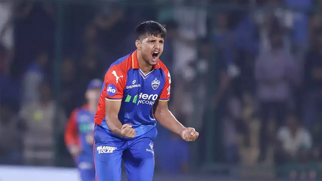 Rasikh Salam Dar celebrates a wicket in IPL 2024