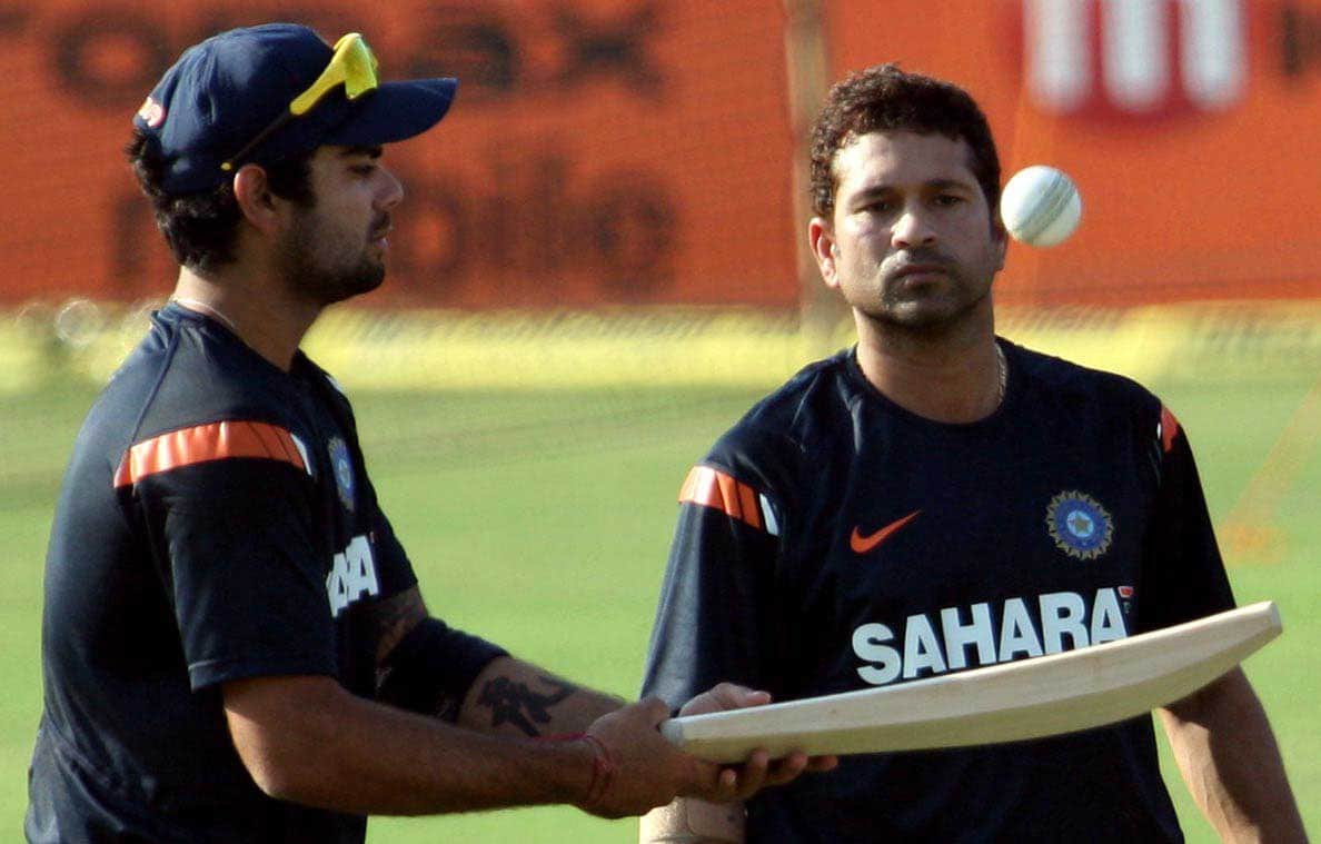 Virat Kohli and Sachin Tendulkar