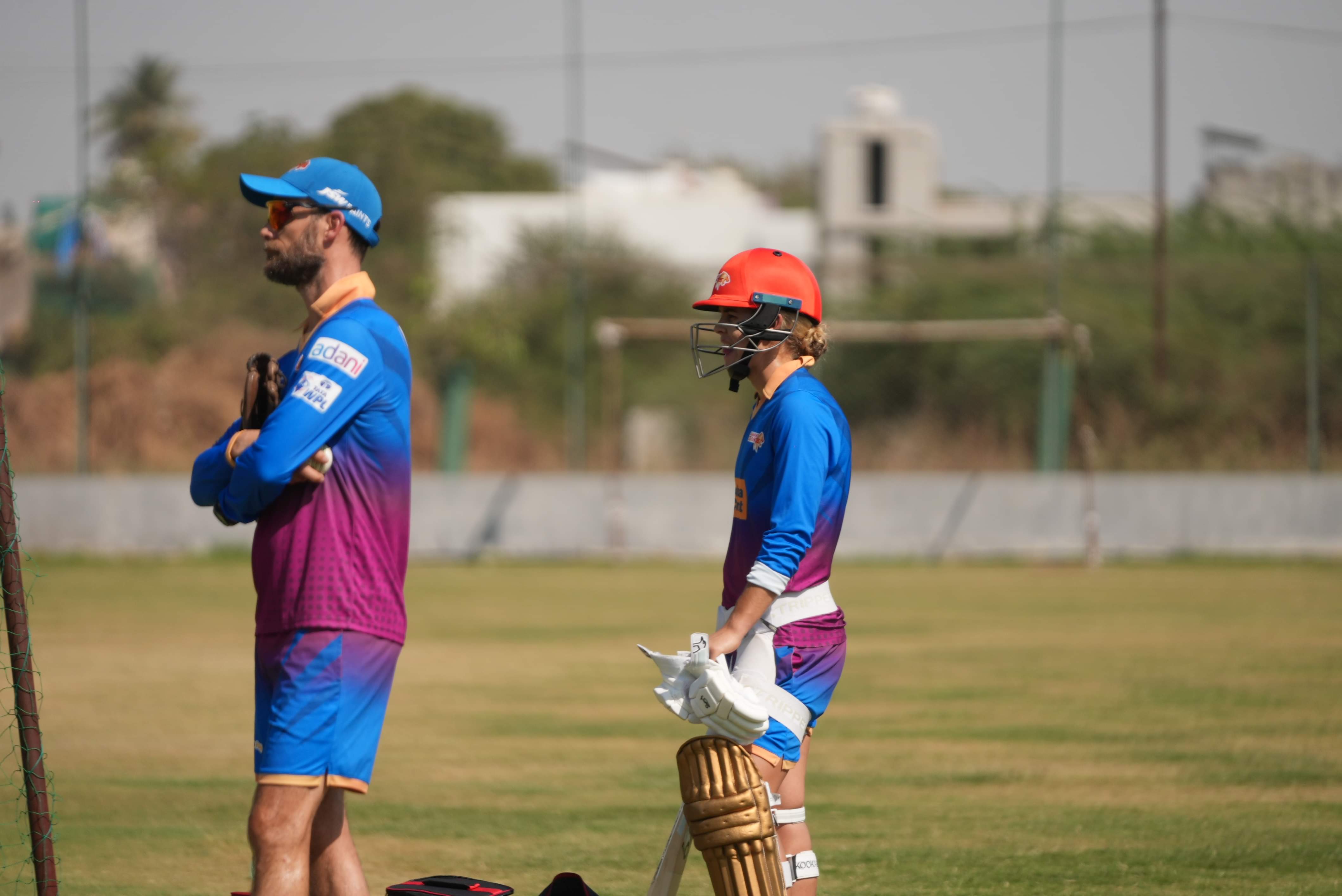 Phoebe Litchfield in training for Gujarat Giants during WPL 2025