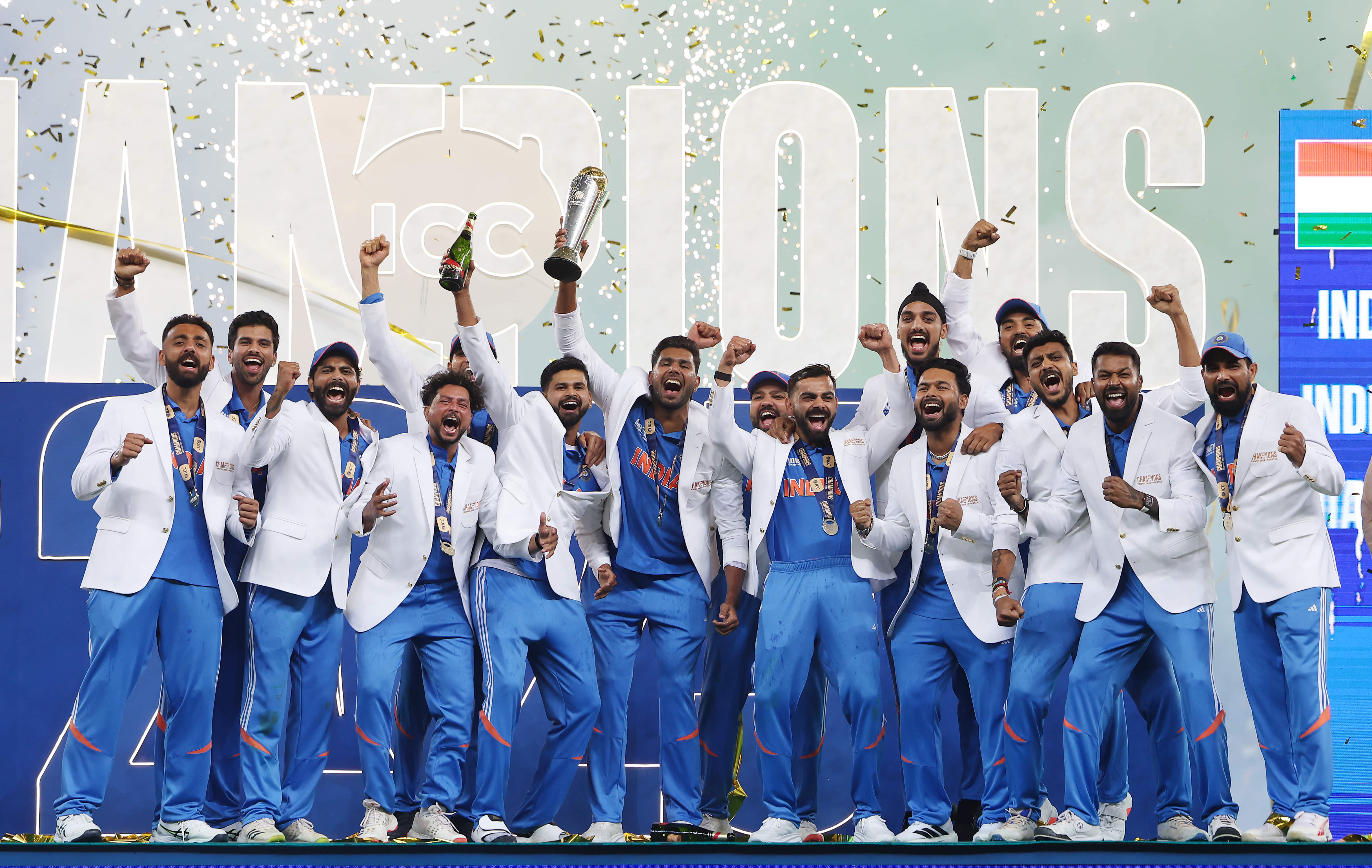 BCCI Rewards Indian Team With Cash Prize Of INR 58 Cr For Champions Trophy Win