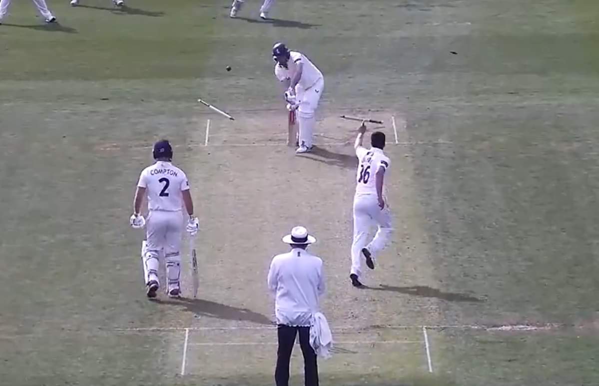 WATCH: Zak Crawley's Stumps GET DESTROYED In County Championship Opener