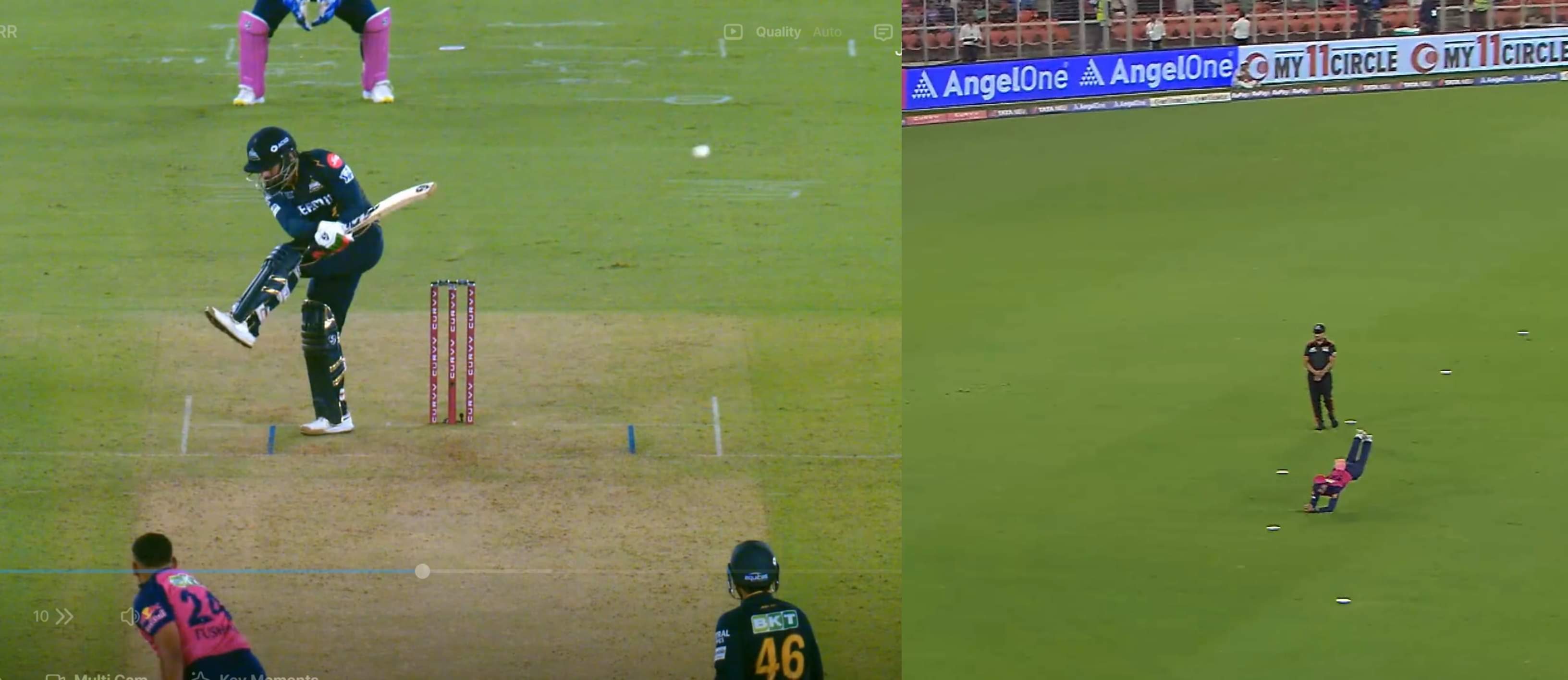 WATCH: Rashid Khan Left Sour Faced After Jaiswal Spectacularly Grabs No Look Shot