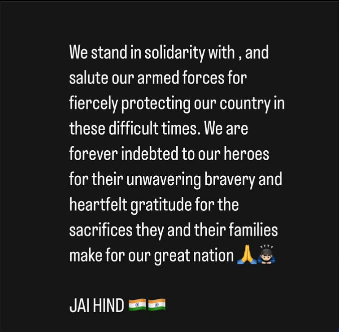 Virat Kohli's Instagram Post