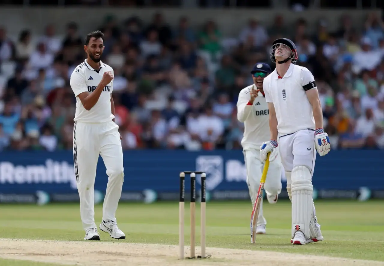 Prasidh Krishna picked up the crucial wicket of Harry Brook in the first innings