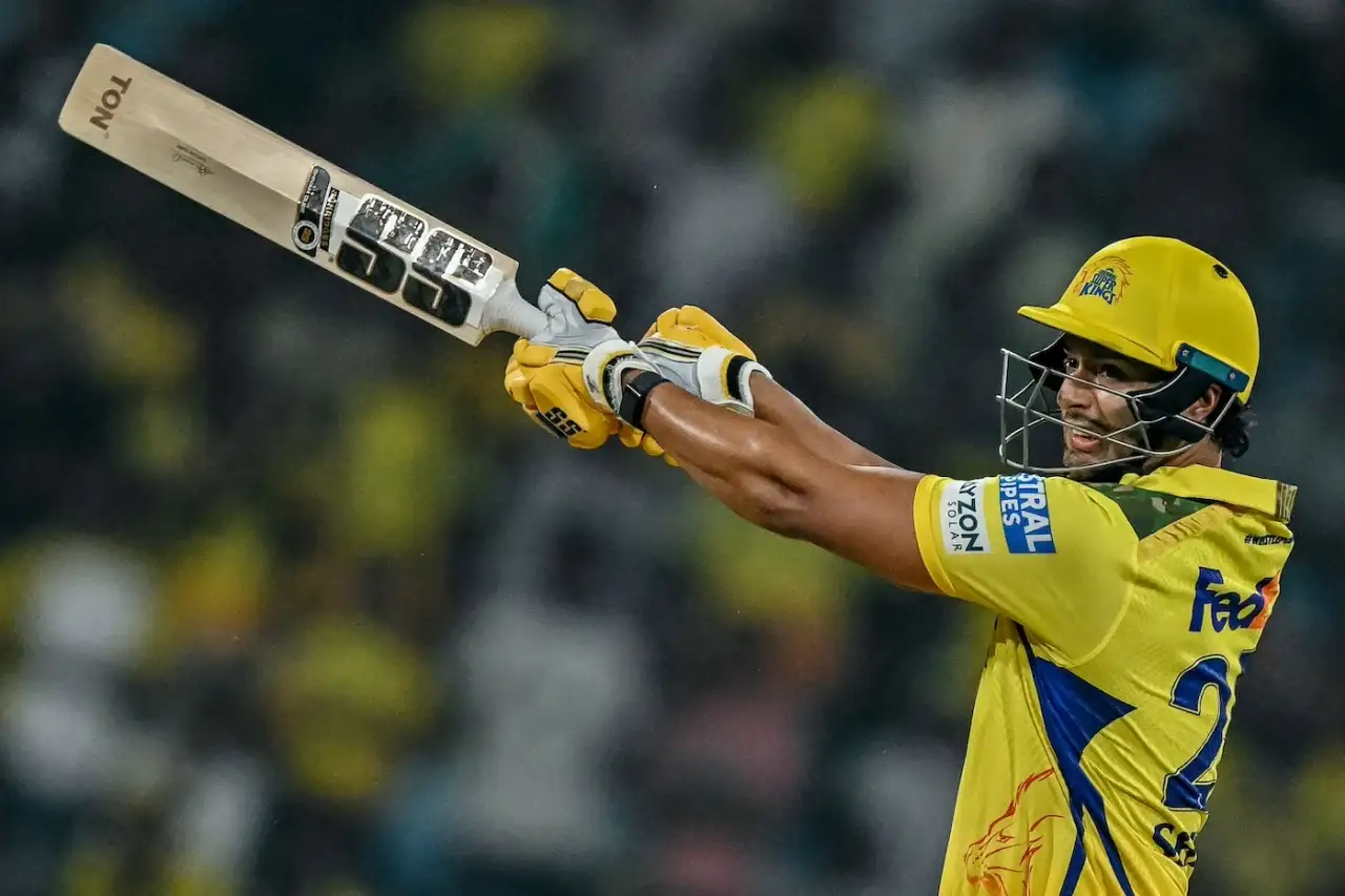 Shivam Dube in action for Chennai Super Kings