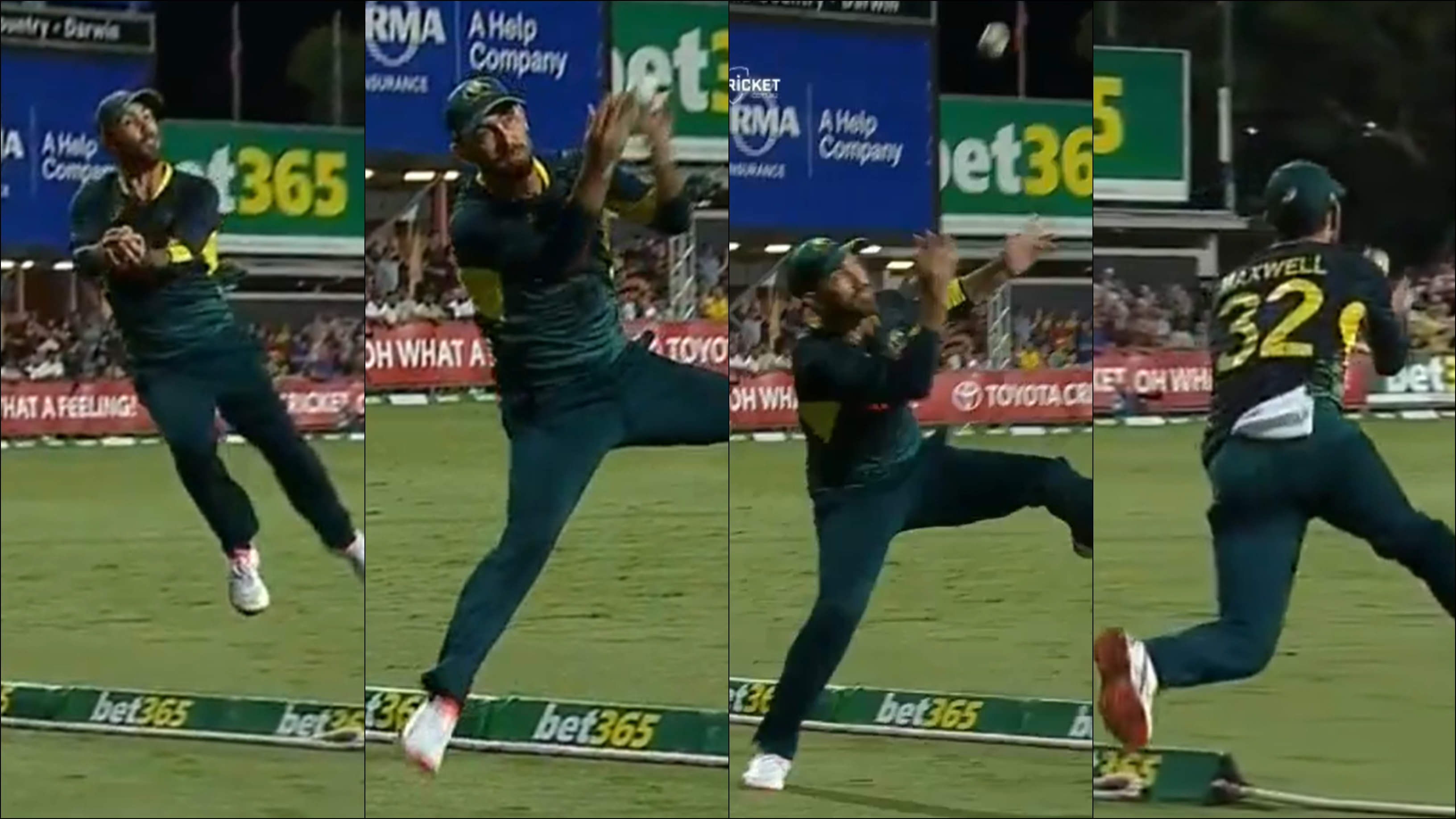 WATCH: Maxwell Pulls Off An Extraordinary Boundary Catch, Stuns Commentators