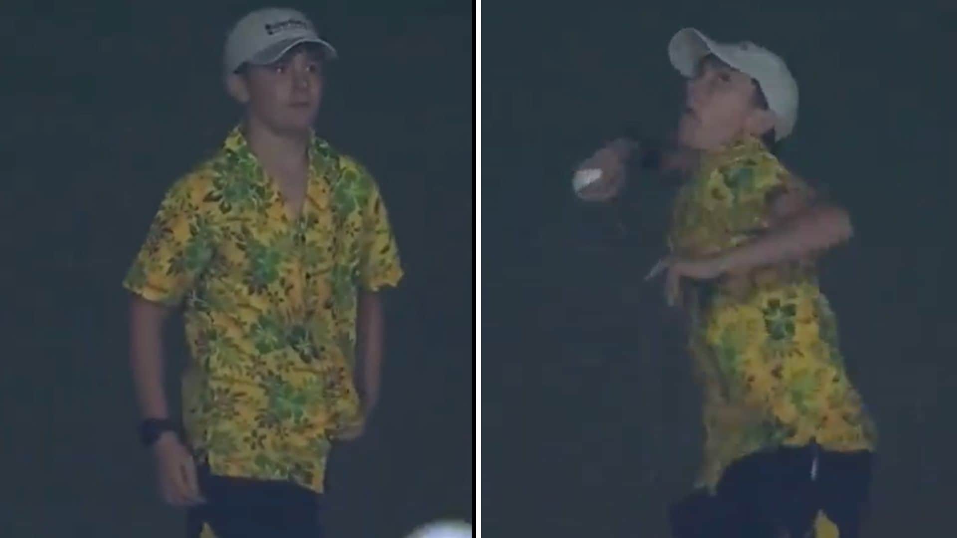 Hello... Camera’s On: Young Australian Fan Tries To Steal Ball Hit For Six By Brevis