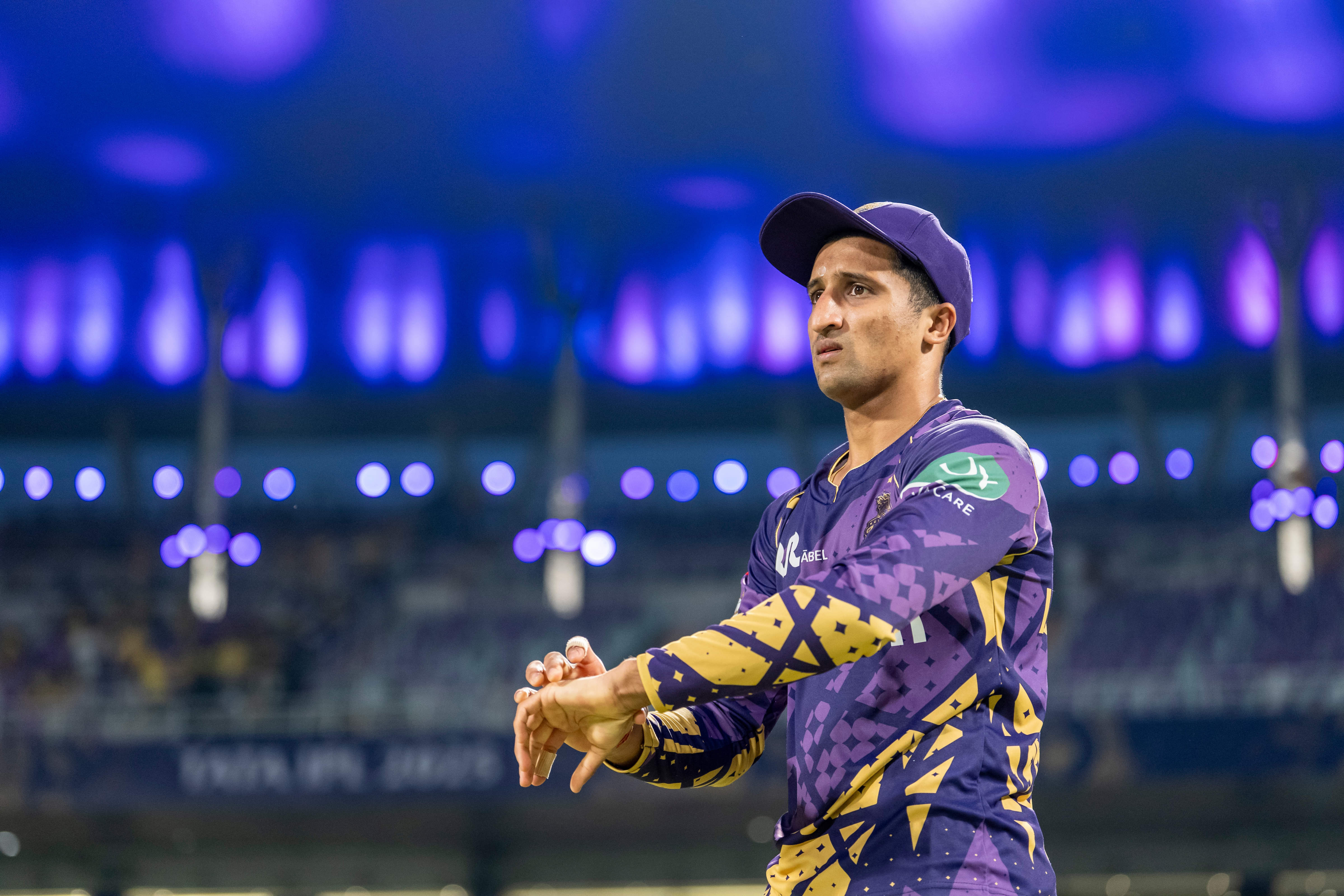 Luvnith Sisodia during his time with KKR in IPL 2025