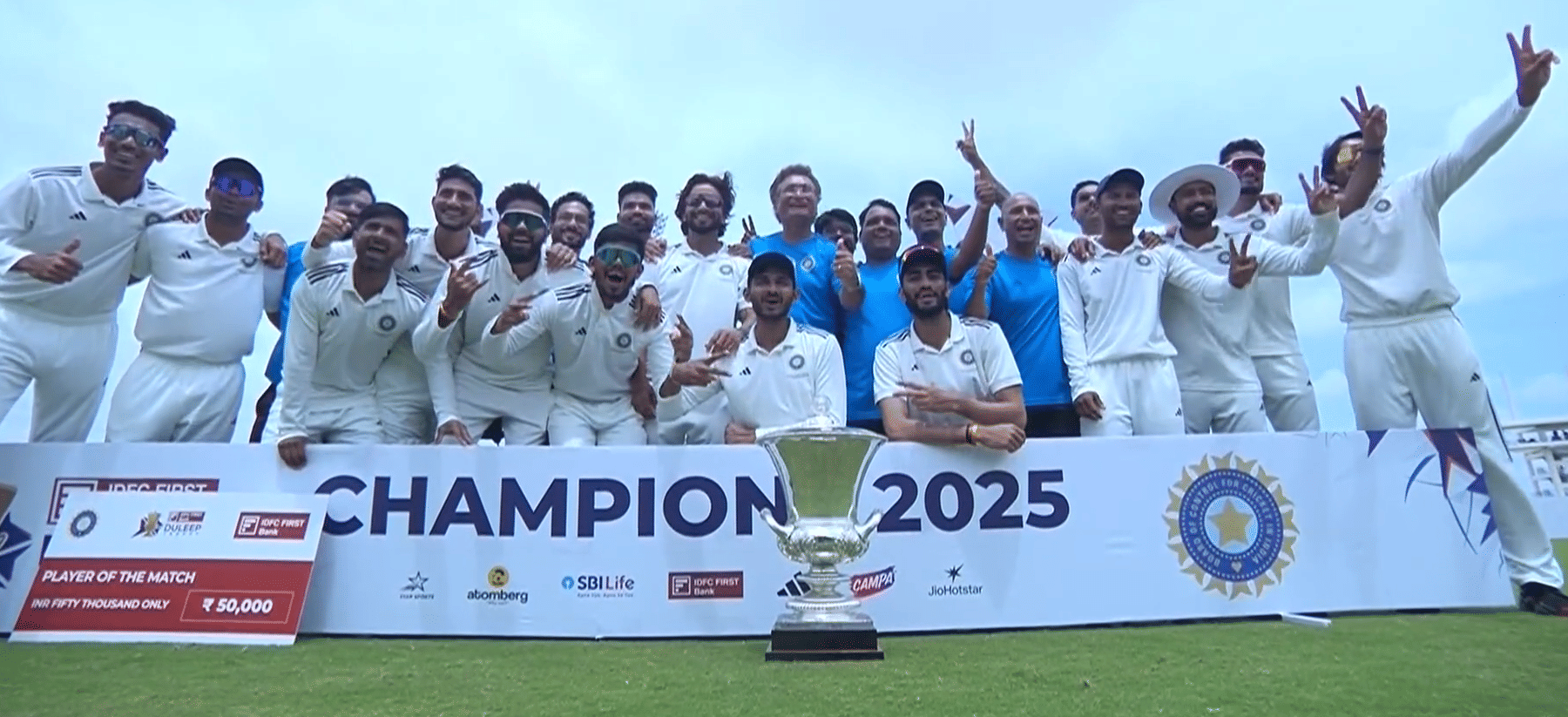 Central Zone with their first Duleep Trophy win in ten years
