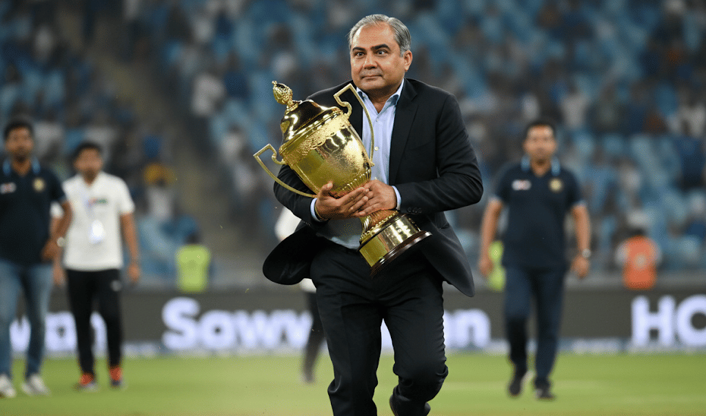 BCCI Furious! PCB Chairman Mohsin Naqvi Runs Away With Asia Cup 2025 Trophy
