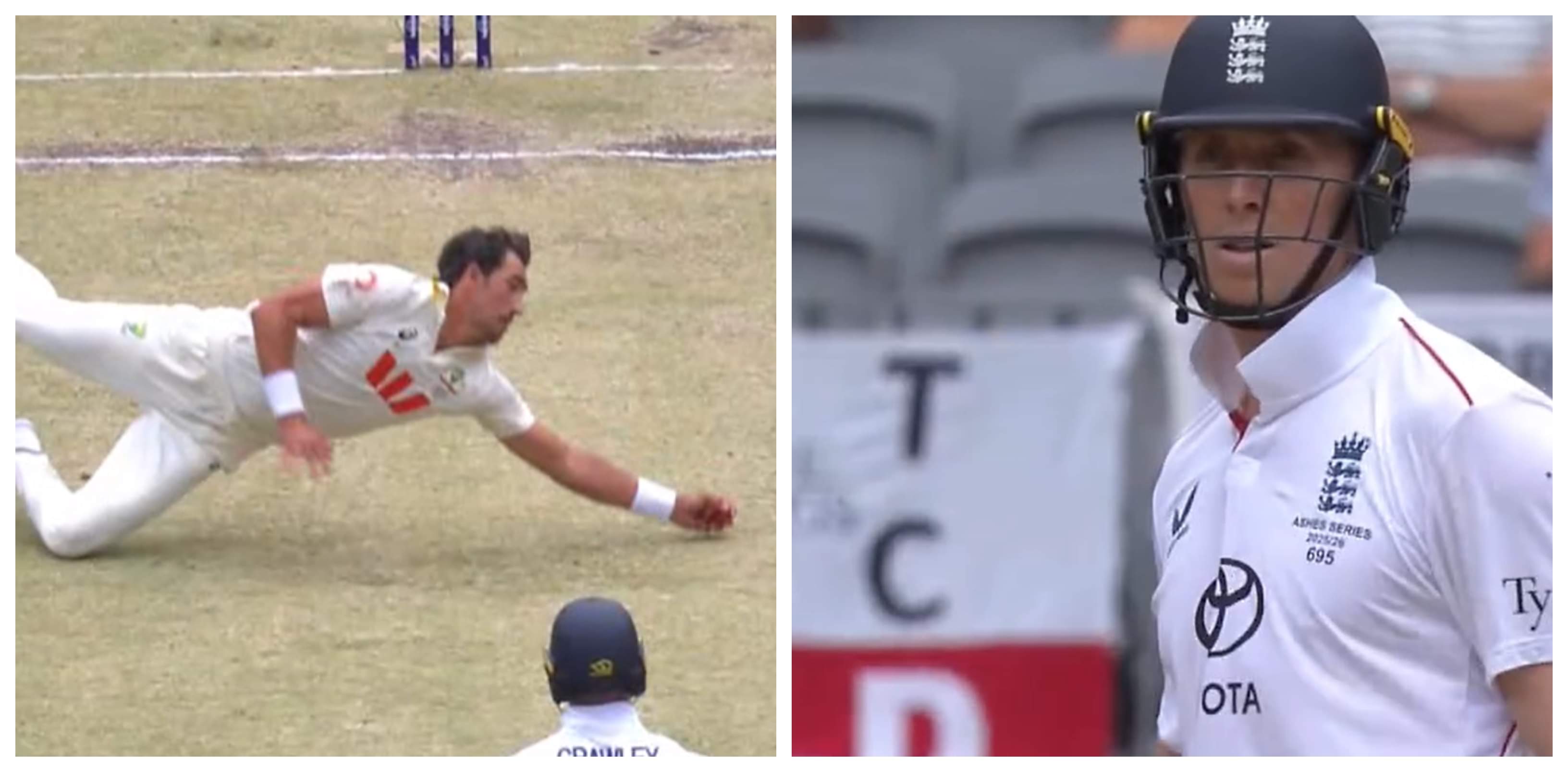 Starc Takes OUTRAGEOUS GRAB As Zak Crawley Sinks To 27-Year Low In Perth