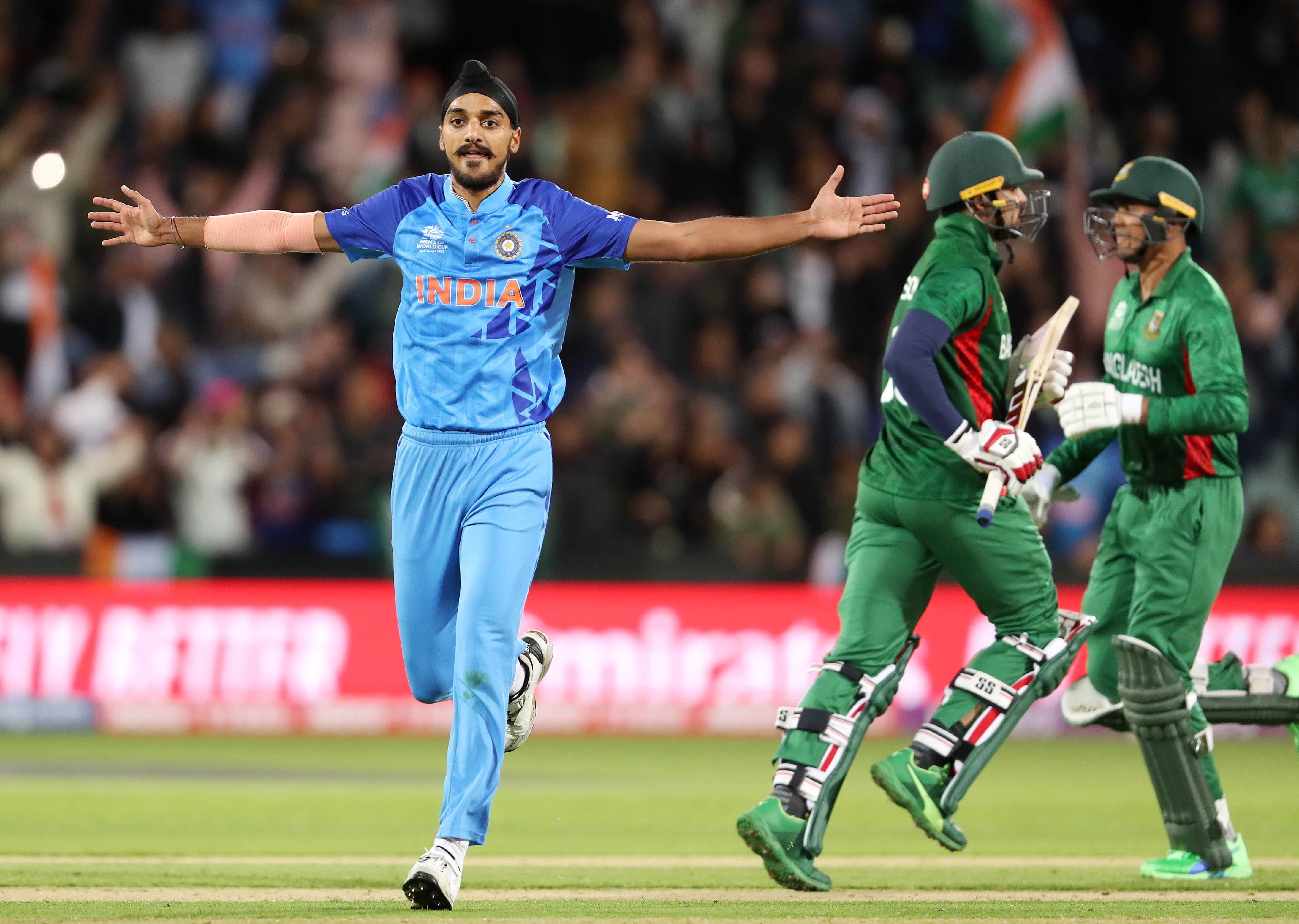 As it happened: India hold their nerve to edge past Bangladesh