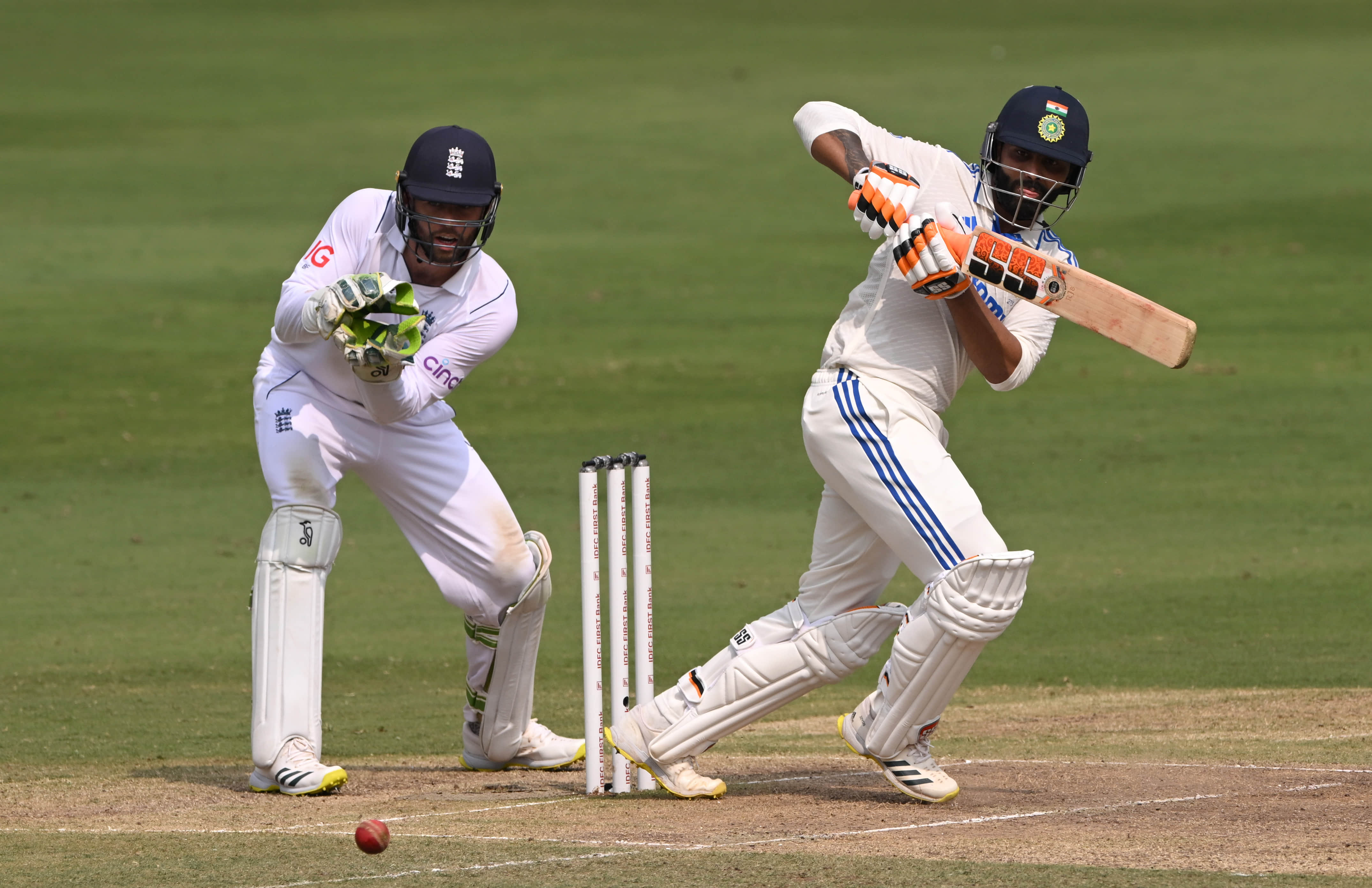 STUMPS: Jadeja, Axar bat England out of the contest