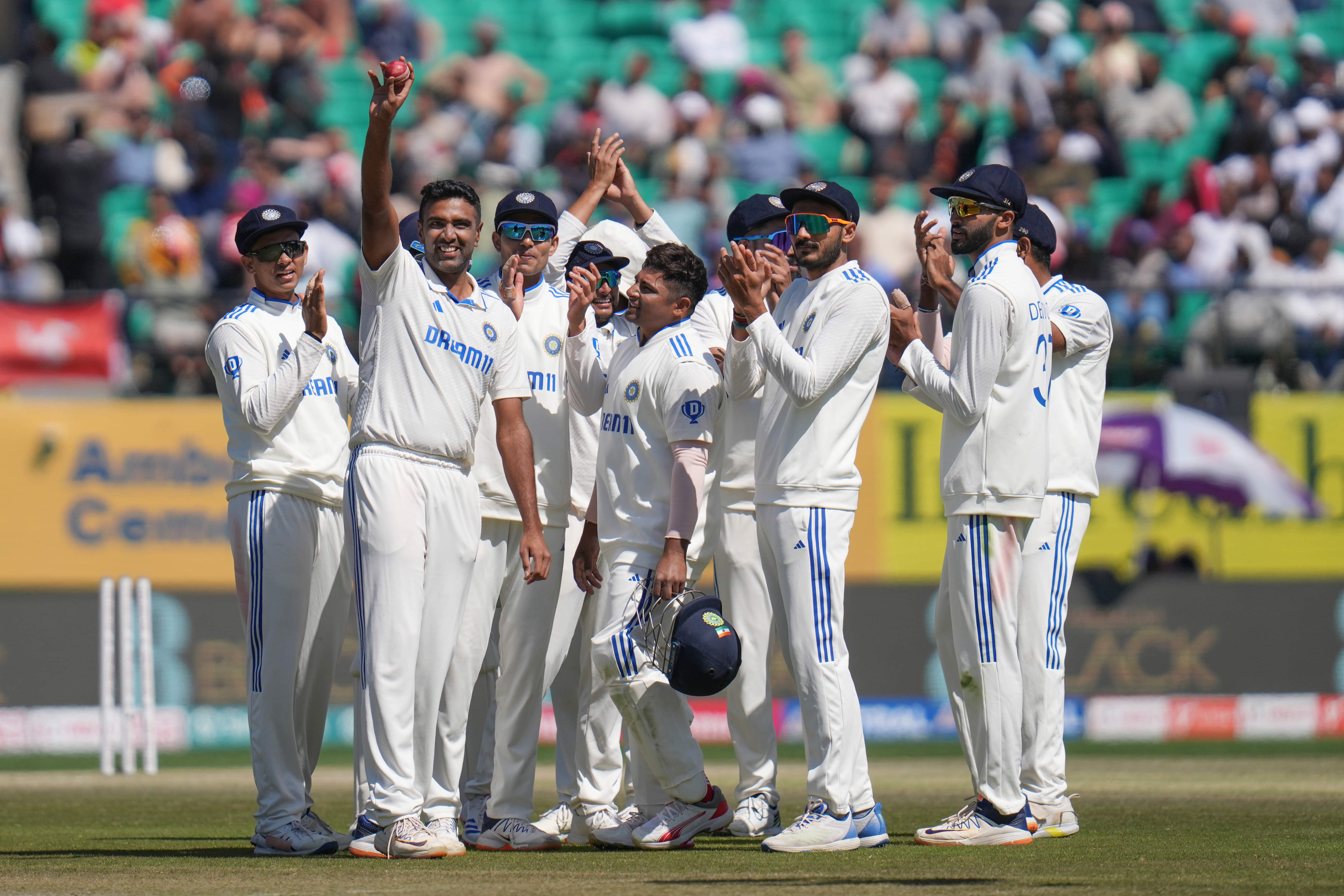 Ashwin's five-for races India to an innings victory in Dharamsala
