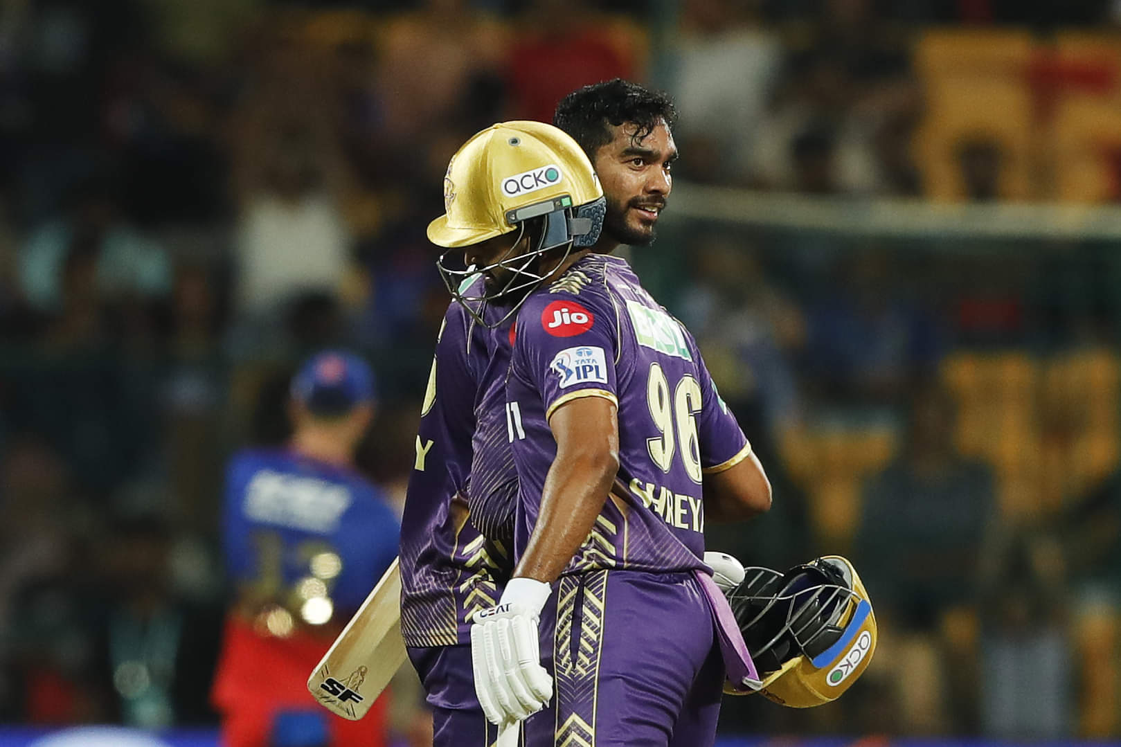 Iyer and Iyer combine to pulverise Bengaluru at the Chinnaswamy by 7 wickets