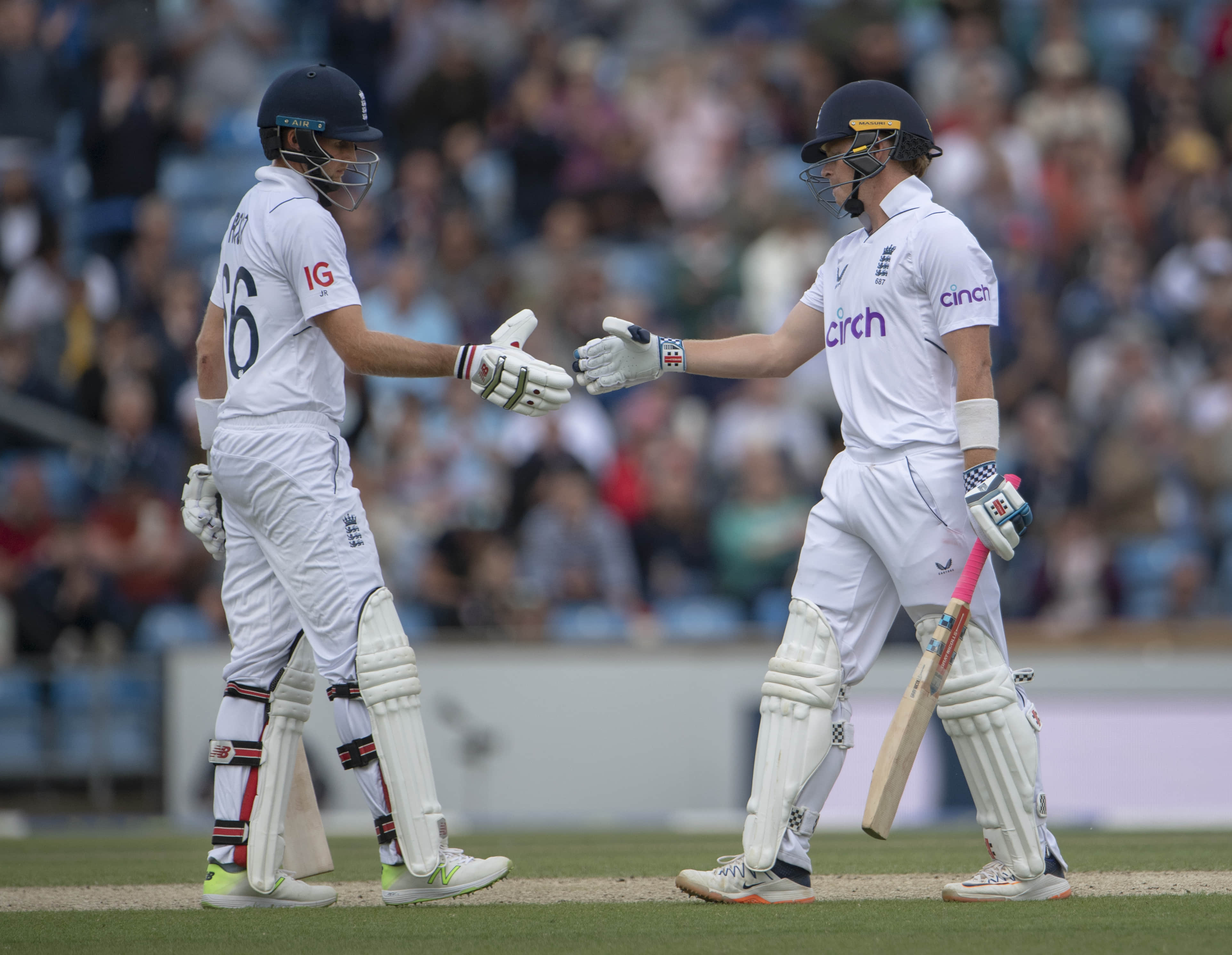 Pope, Root put England on course for a whitewash after Leach's maiden 10-fer