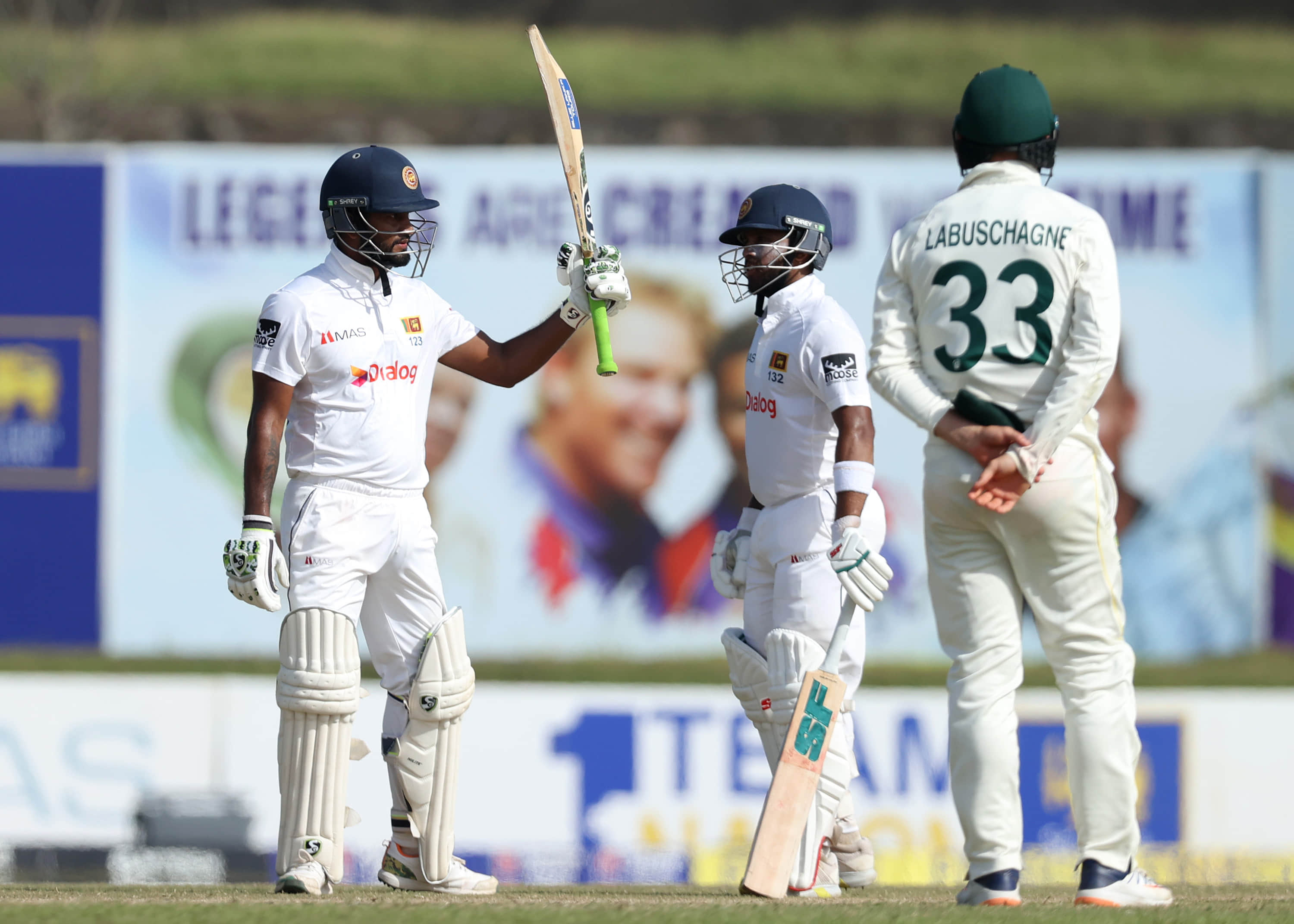 Half-centuries from Karunaratne, Kusal put Sri Lanka in a solid position