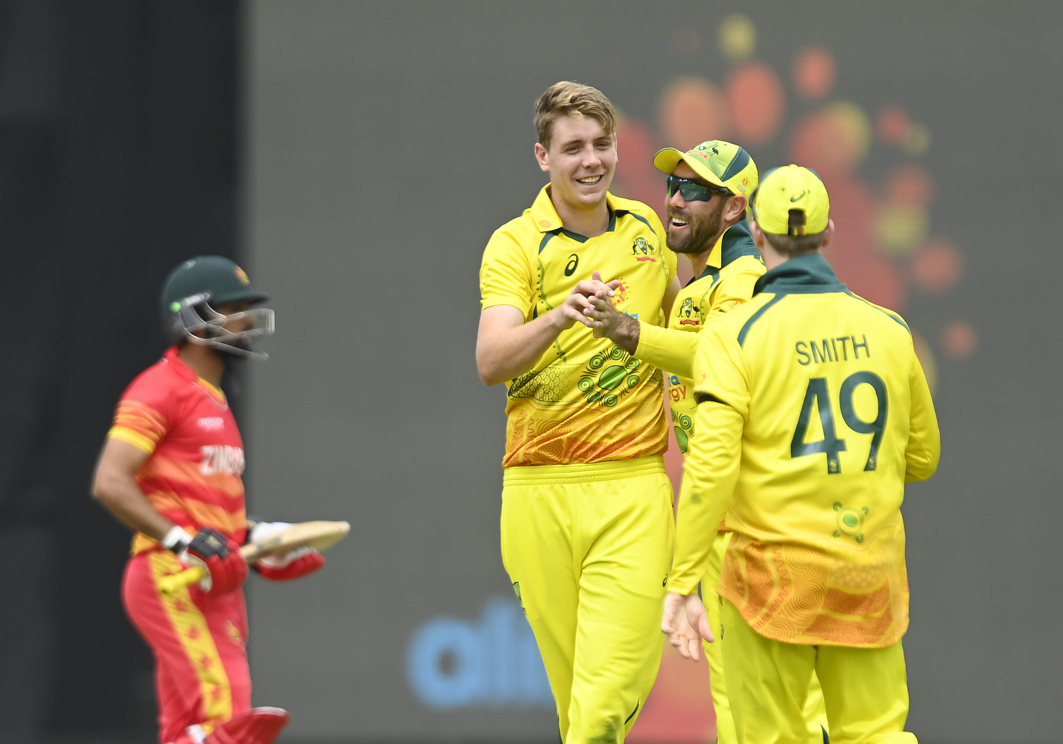 Maxwell's cameo and Green's five-wicket haul help Australia crush Zimbabwe
