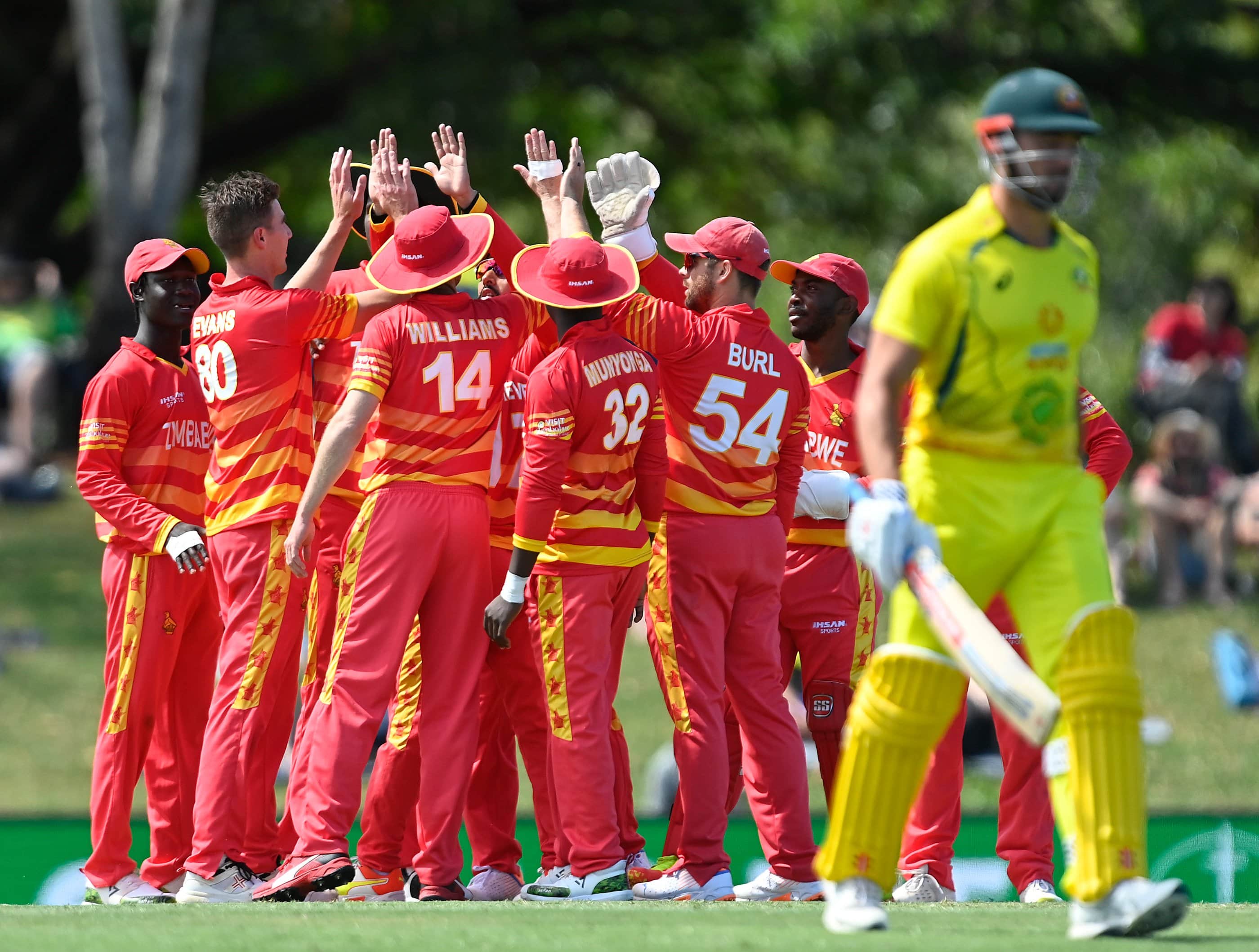 Burl claims fifer in Zimbabwe's historic win over Australia