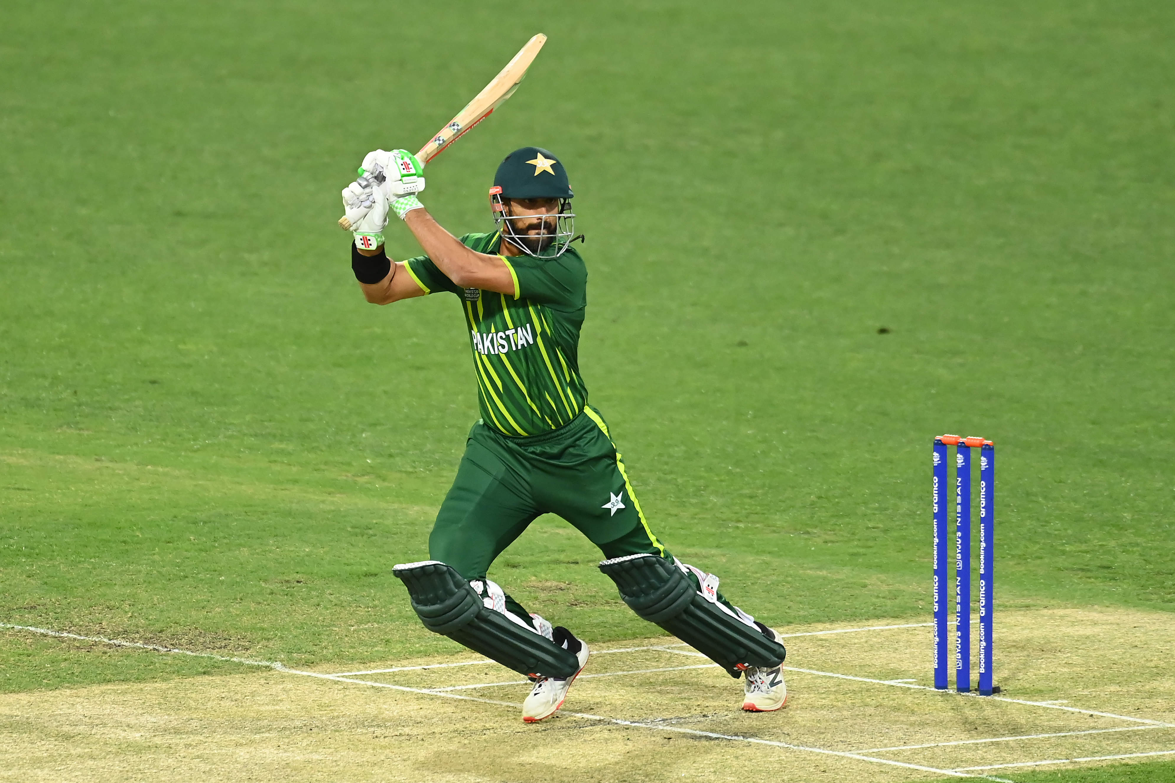 Shan Masood taken to hospital after being struck on the head