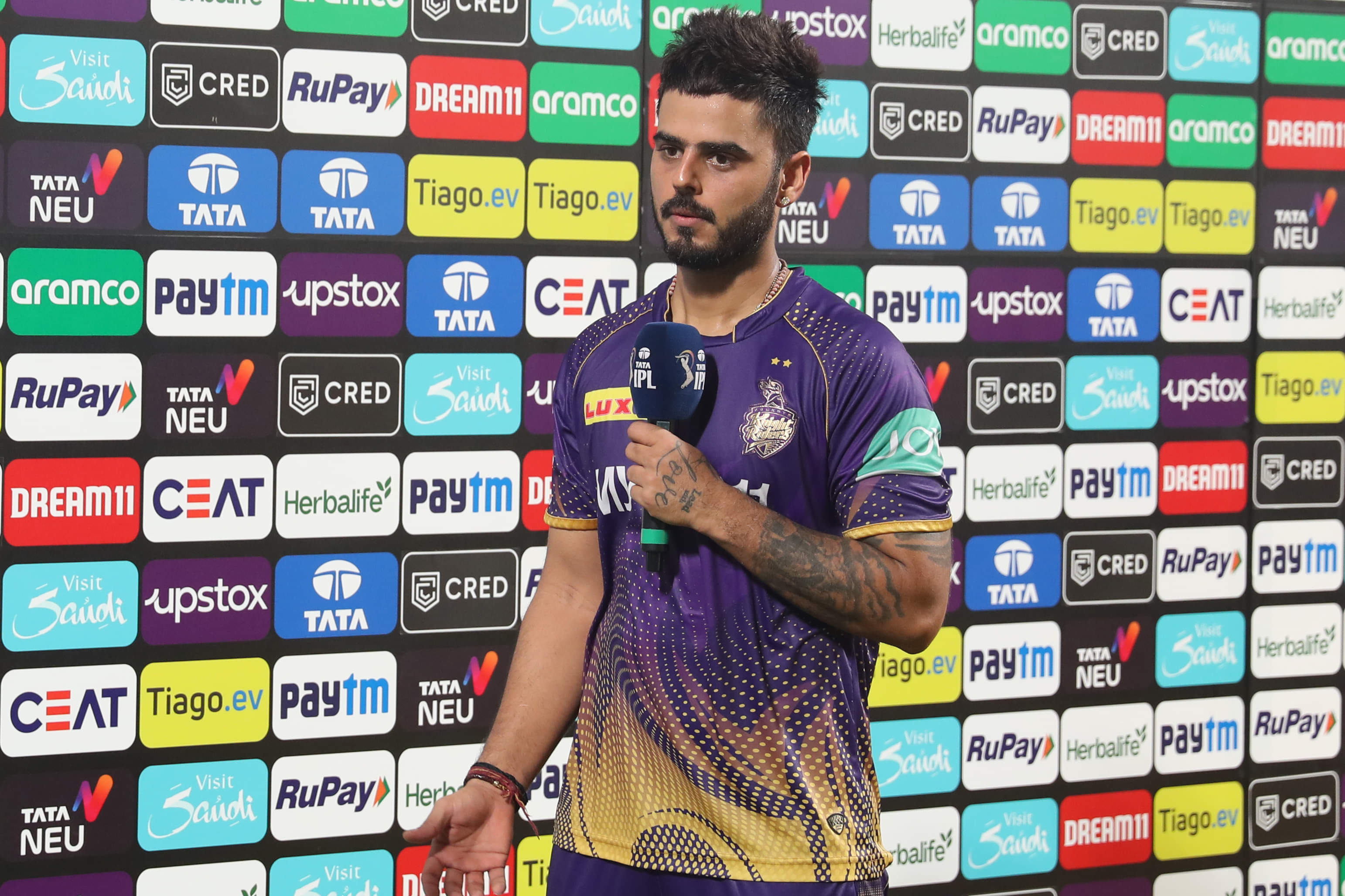 Nitish Rana fined for slow over-rate against Chennai Super Kings