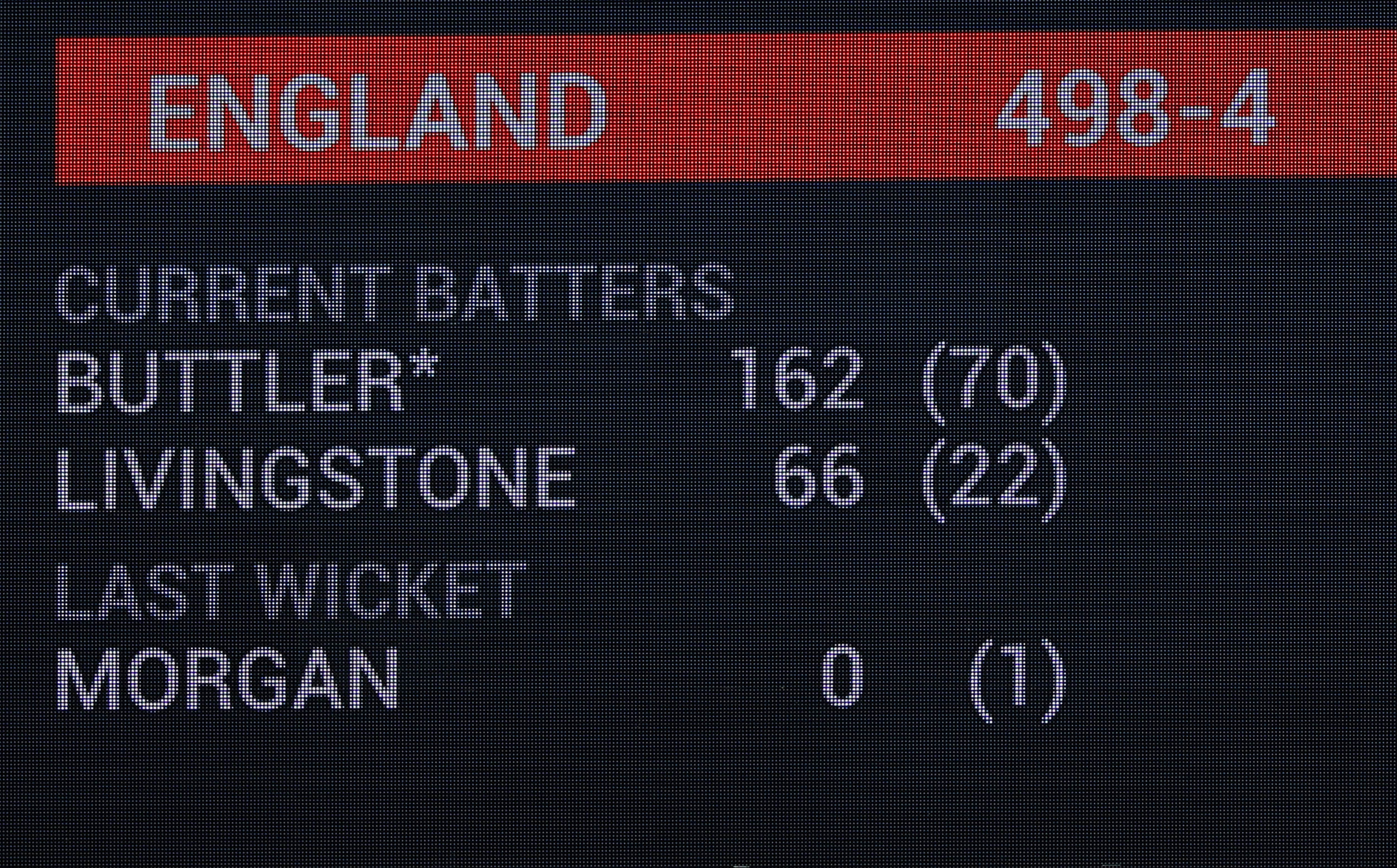 England scored 498 runs in ODI against the Netherlands