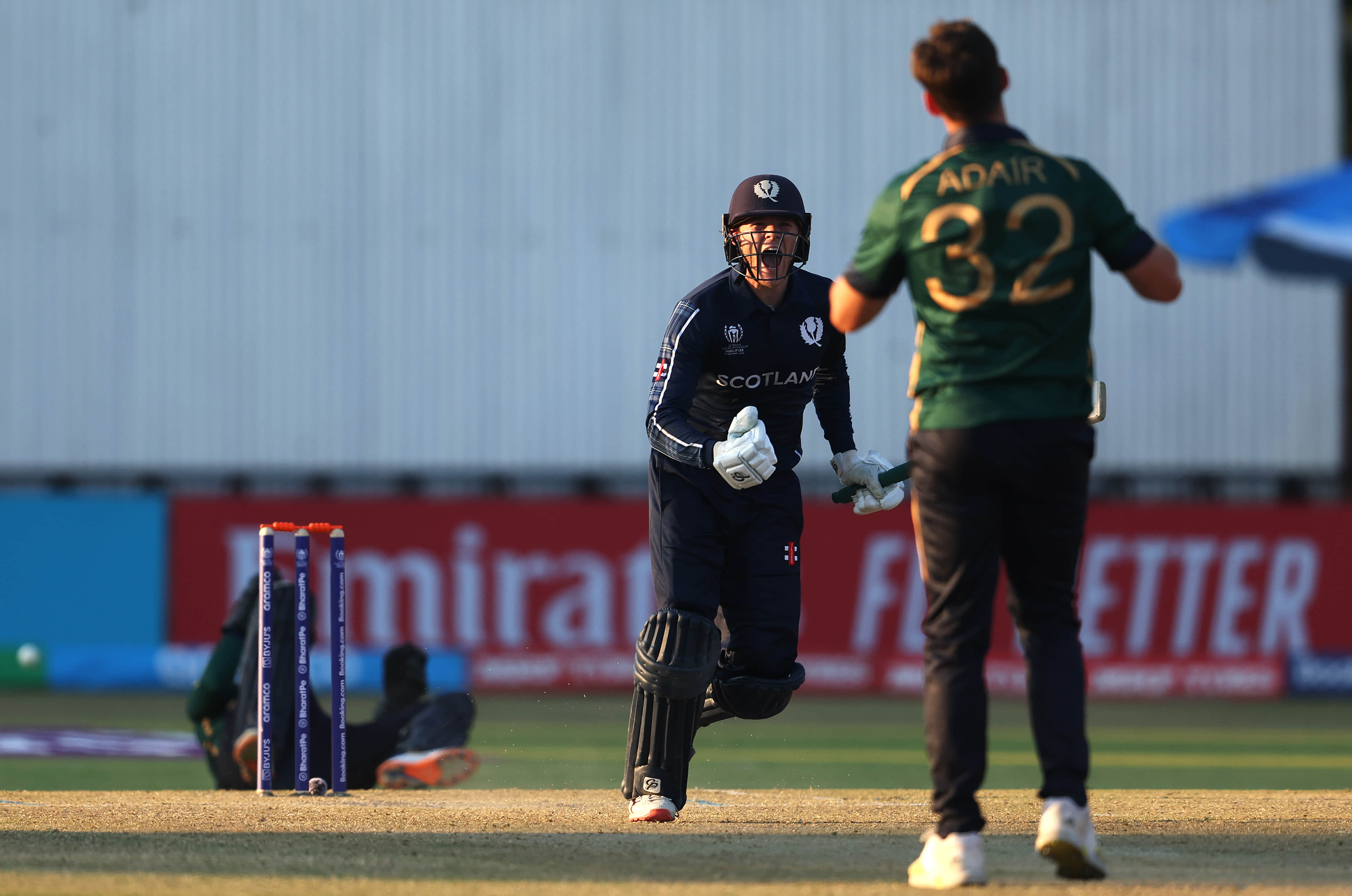 Campher's 120 in vain as Leask leads Scotland to last-ball win