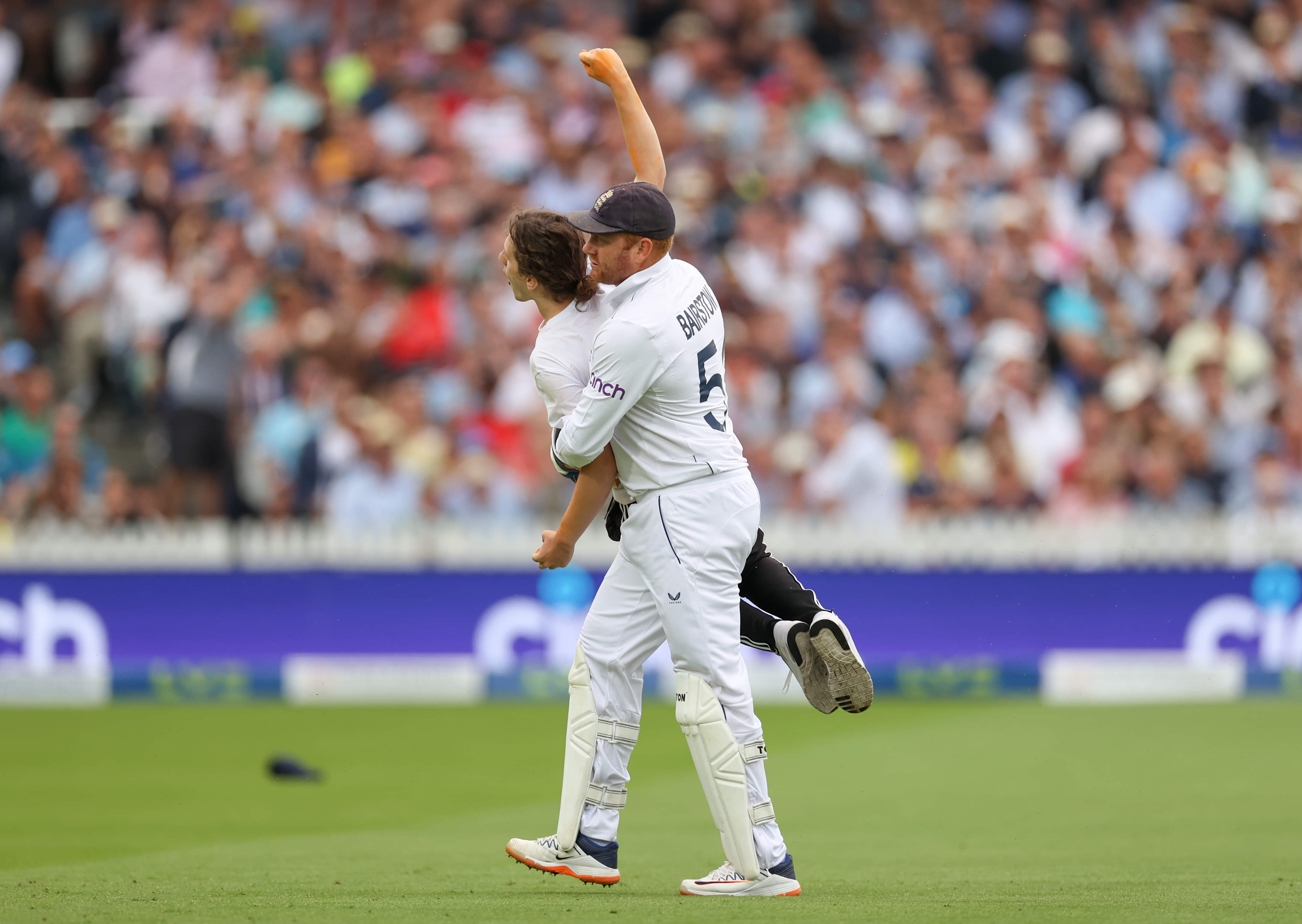 Tongue hails 'hero' Bairstow for saving Lord's pitch from protesters