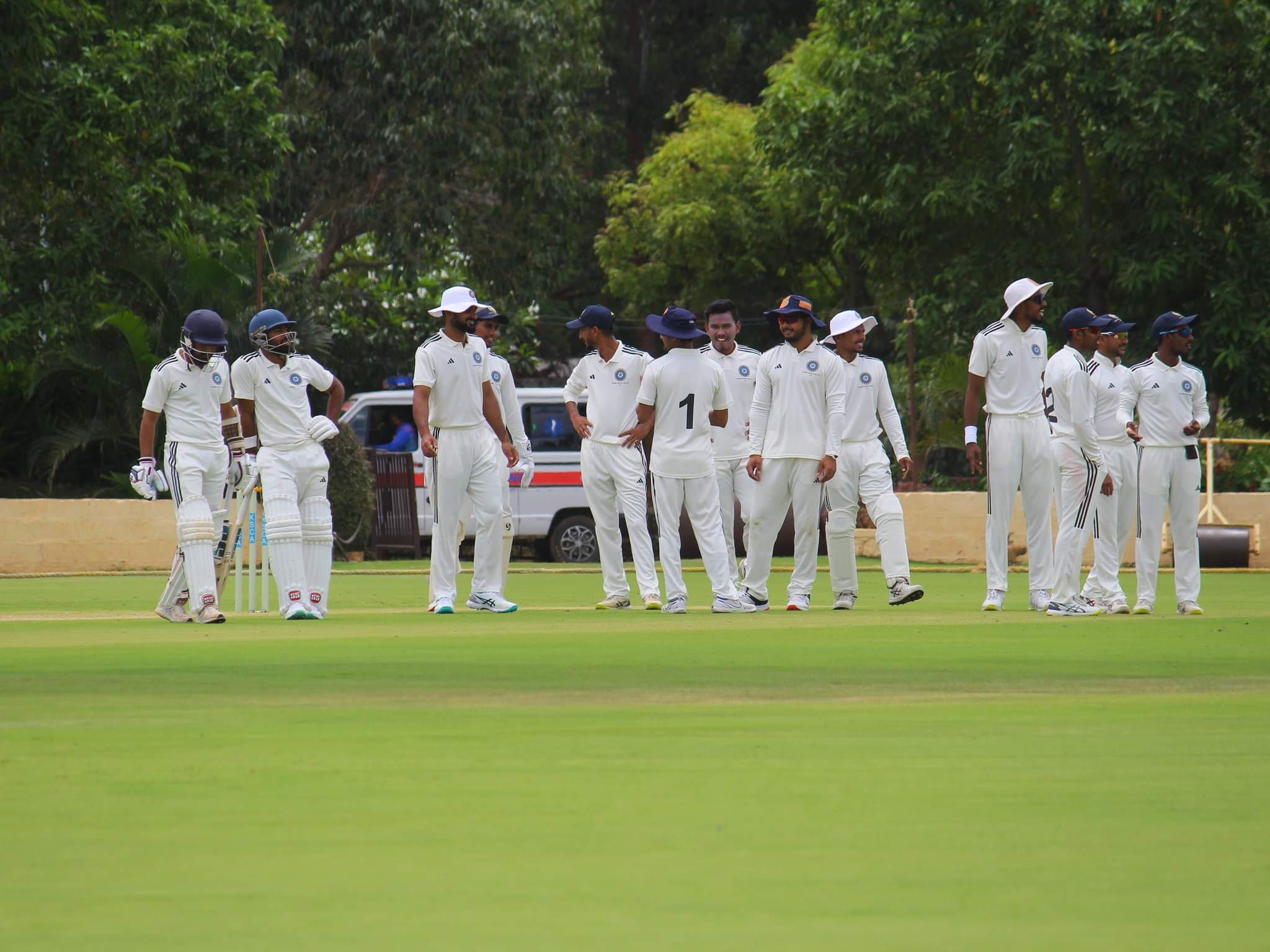 Central Zone in driver's seat before rain plays spoilsport in Alur