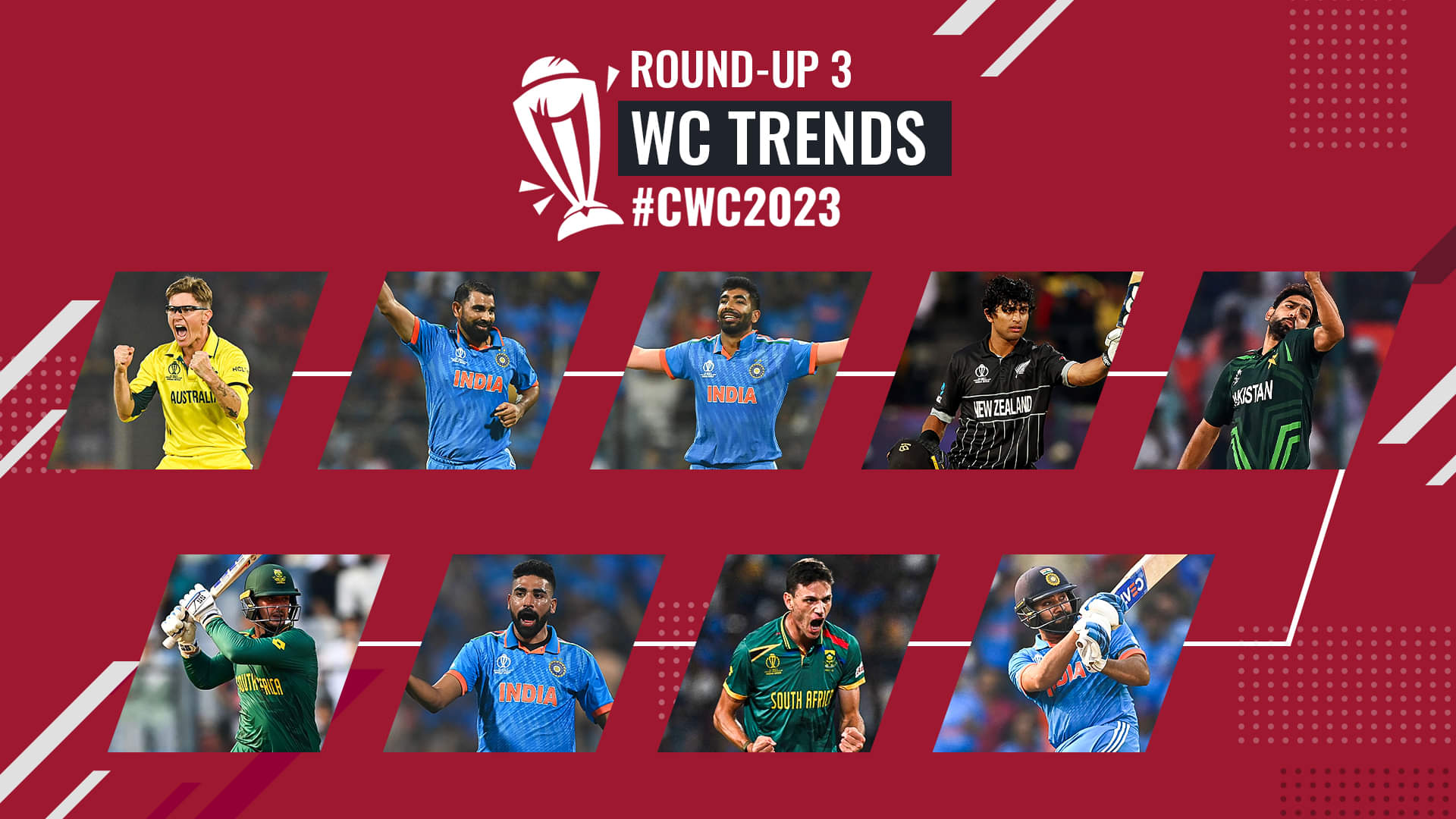 World Cup 2023: Indian & South African players top the charts in most phases
