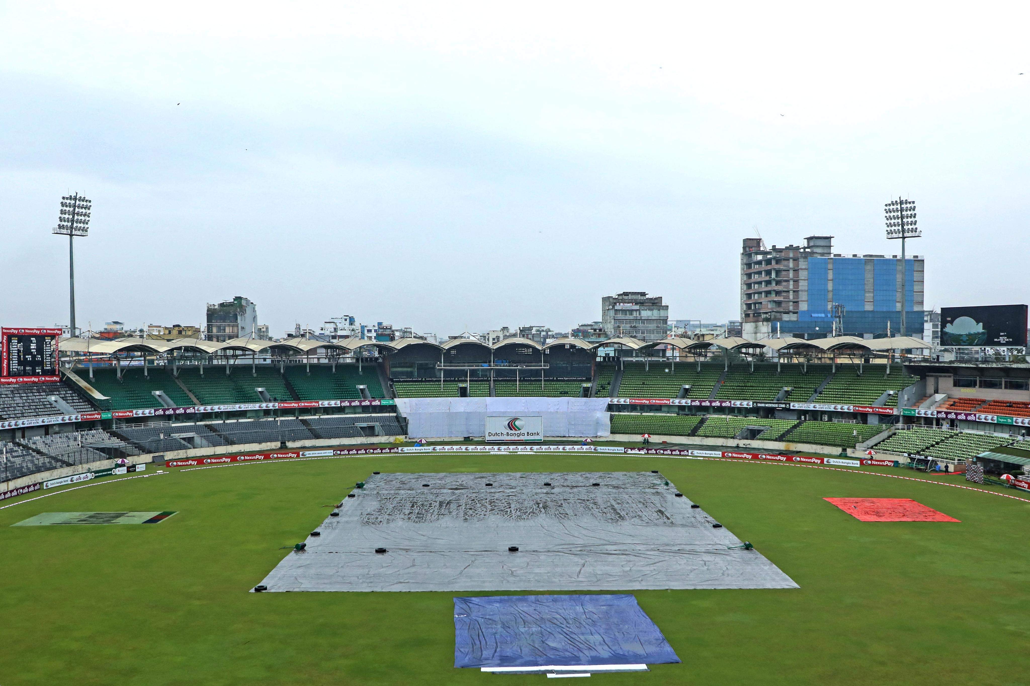 Rain plays spoilsport as day two of the Dhaka Test gets washed out