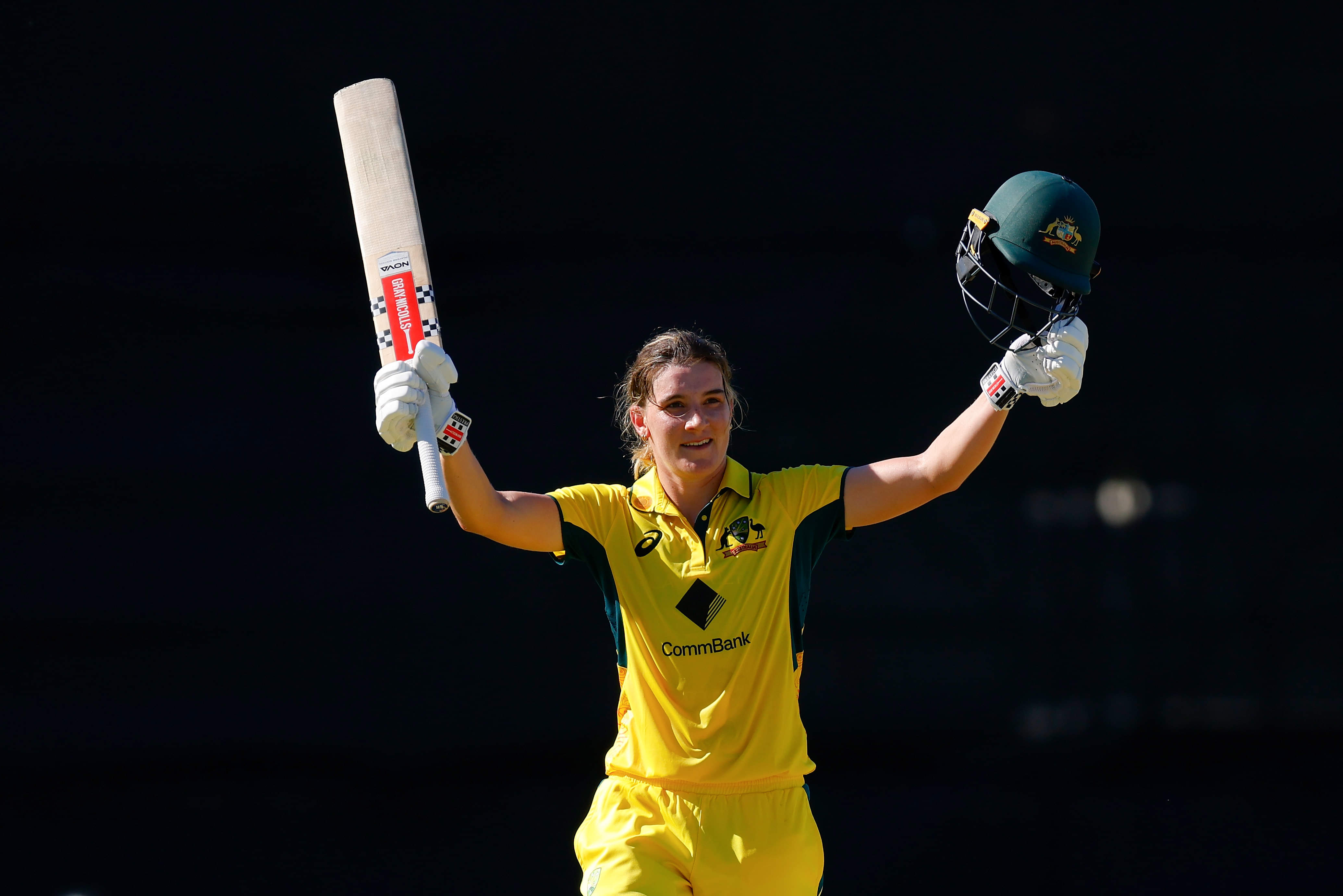Sutherland becomes first Australian woman number 5 or below to score a century