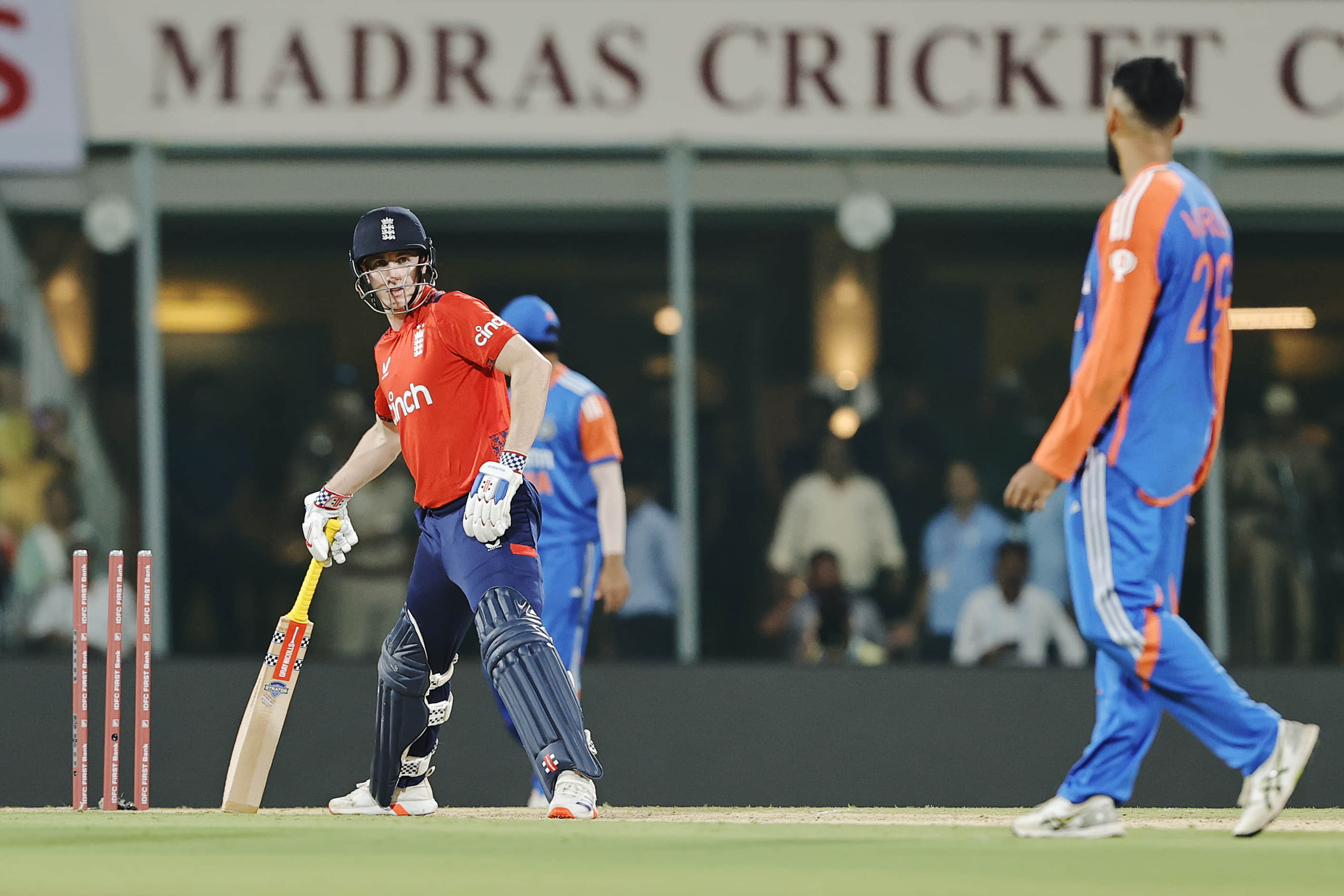 WATCH: Varun Chakravarthy makes mockery of Harry Brook in 'smog-free' Chennai