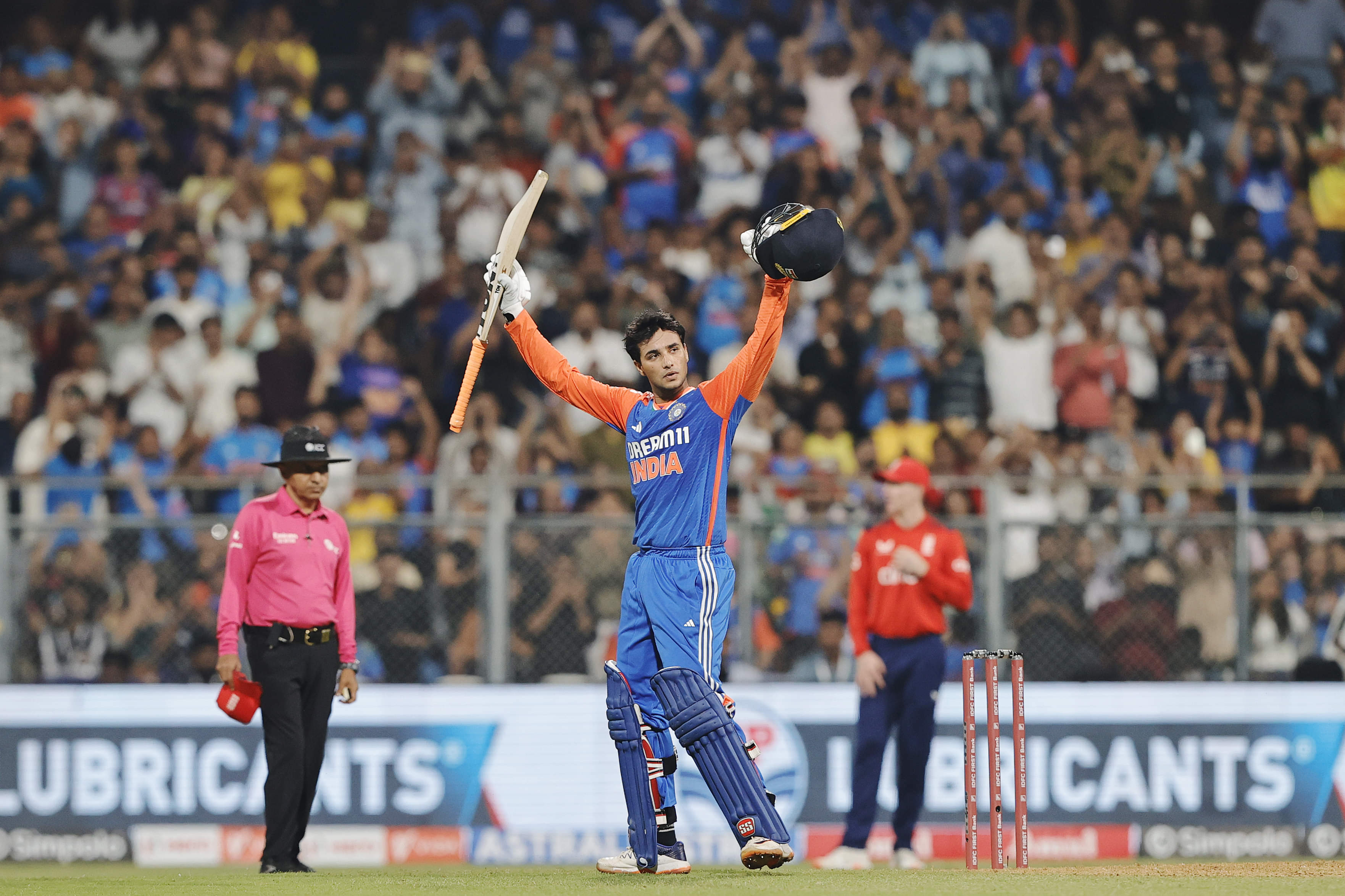 STATS: India's record breaking night in Mumbai as Abhishek sizzles with quickfire century