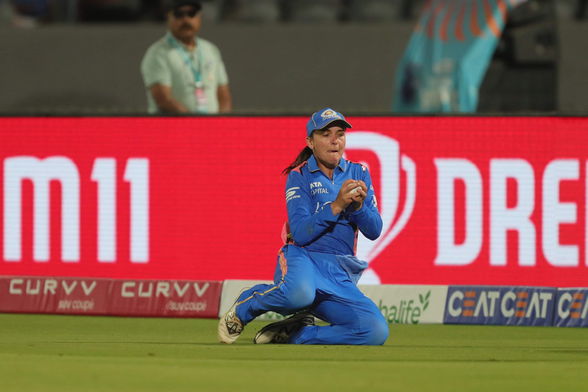 WATCH: Amelia Kerr Takes Great Running Catch To Dismiss Hemalatha In WPL 2025